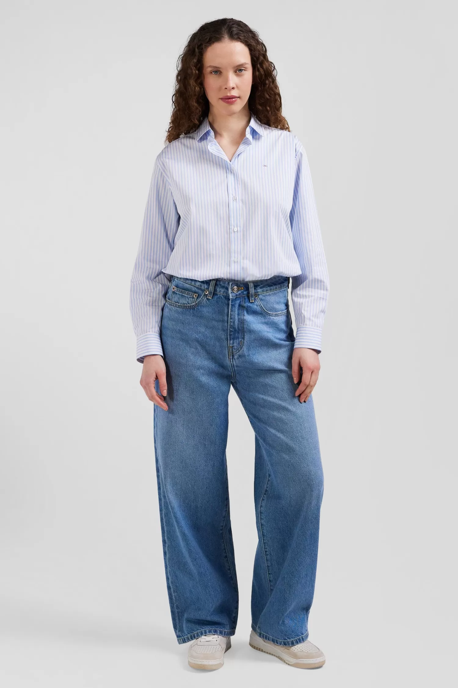 Eden Park Relaxed blue cotton jeans<Women Pants