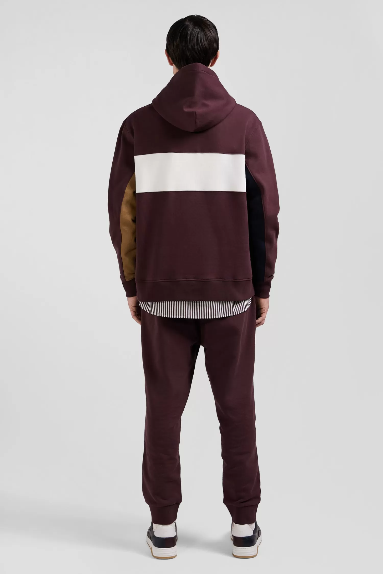relaxed_burgundy_colorblock_cotton_hoodie_5.webp Eden Park Relaxed burgundy colorblock cotton hoodie< Sweatshirts