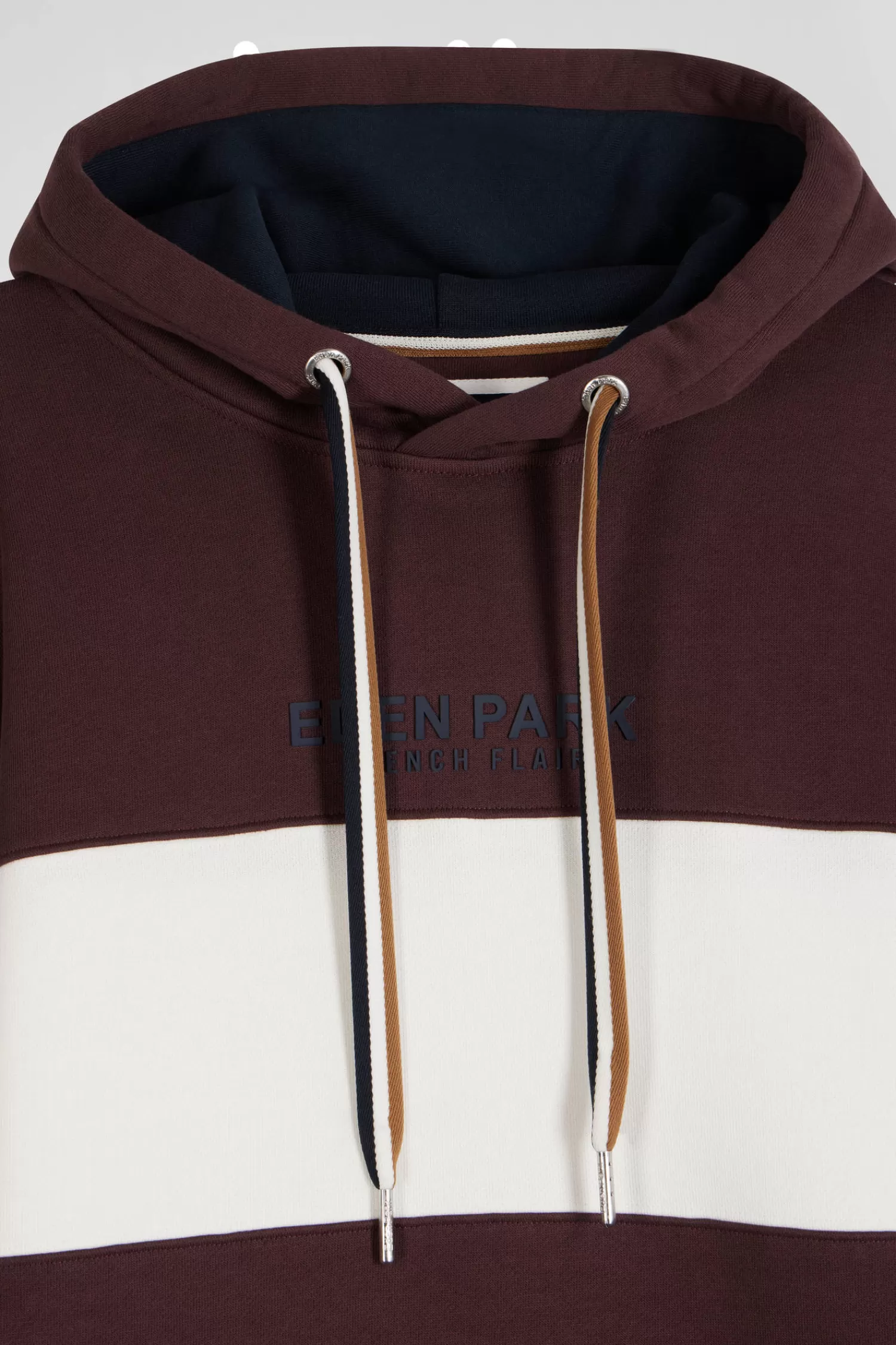 relaxed_burgundy_colorblock_cotton_hoodie_6.webp Eden Park Relaxed burgundy colorblock cotton hoodie< Sweatshirts
