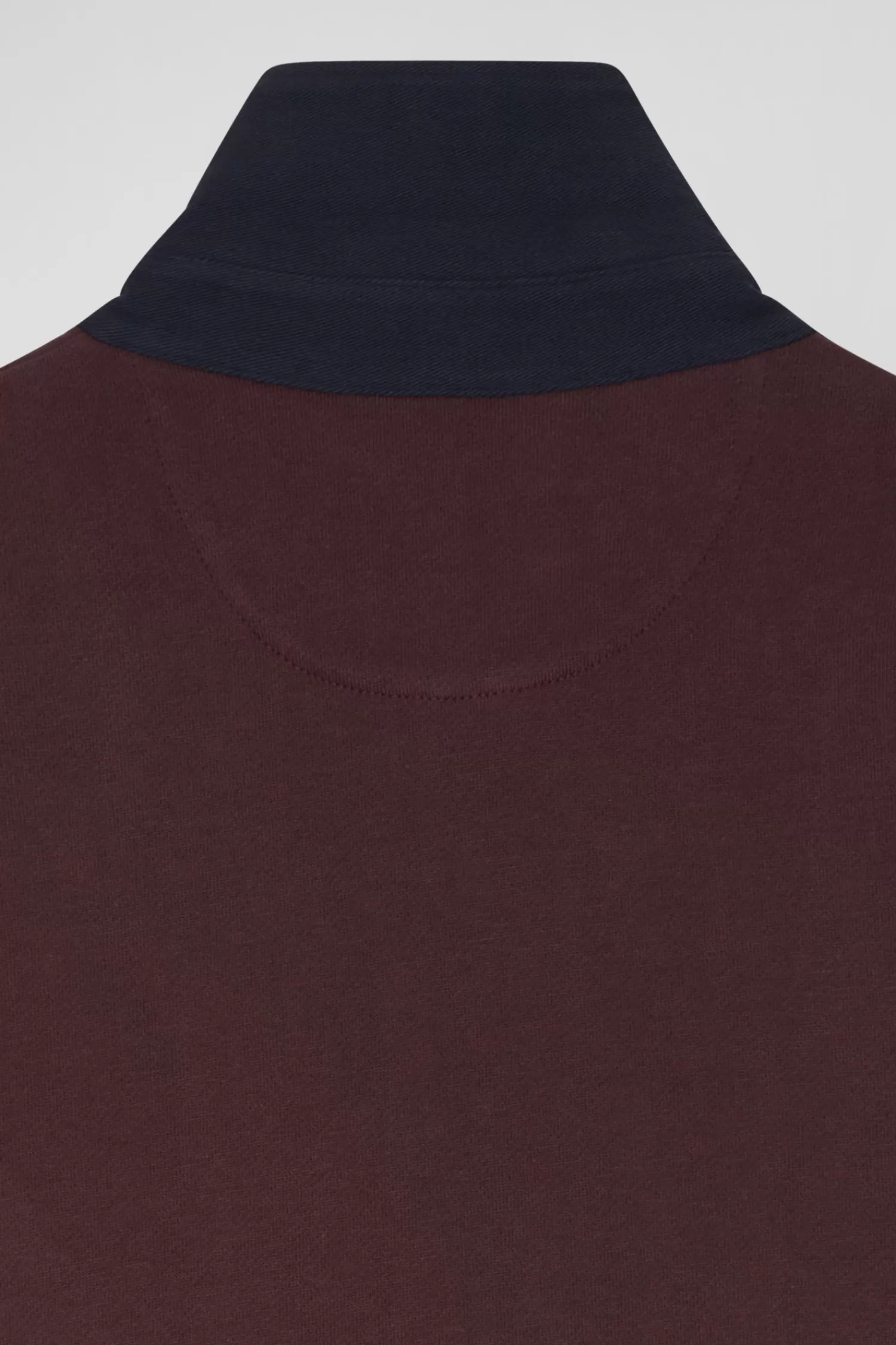 relaxed_burgundy_cotton_sweatshirt_with_rugby_shirt_collar_8.webp Eden Park Relaxed burgundy cotton sweatshirt with rugby shirt collar<Women Sweatshirts
