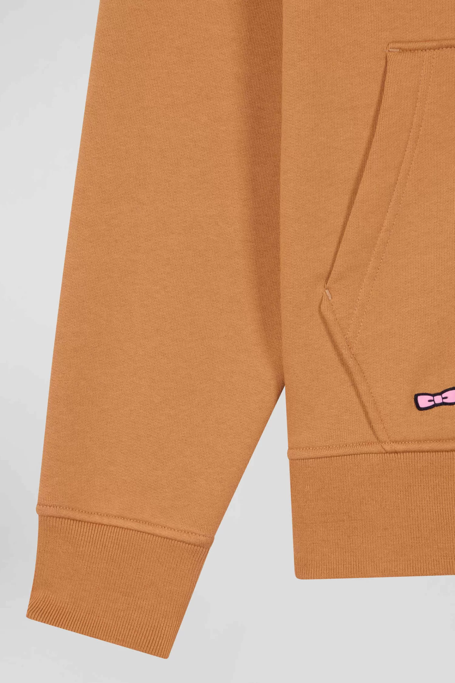 relaxed_camel_cotton_blend_hoodie_with_padded_embroidery_7.webp Eden Park Relaxed camel cotton blend hoodie with padded embroidery< Sweatshirts