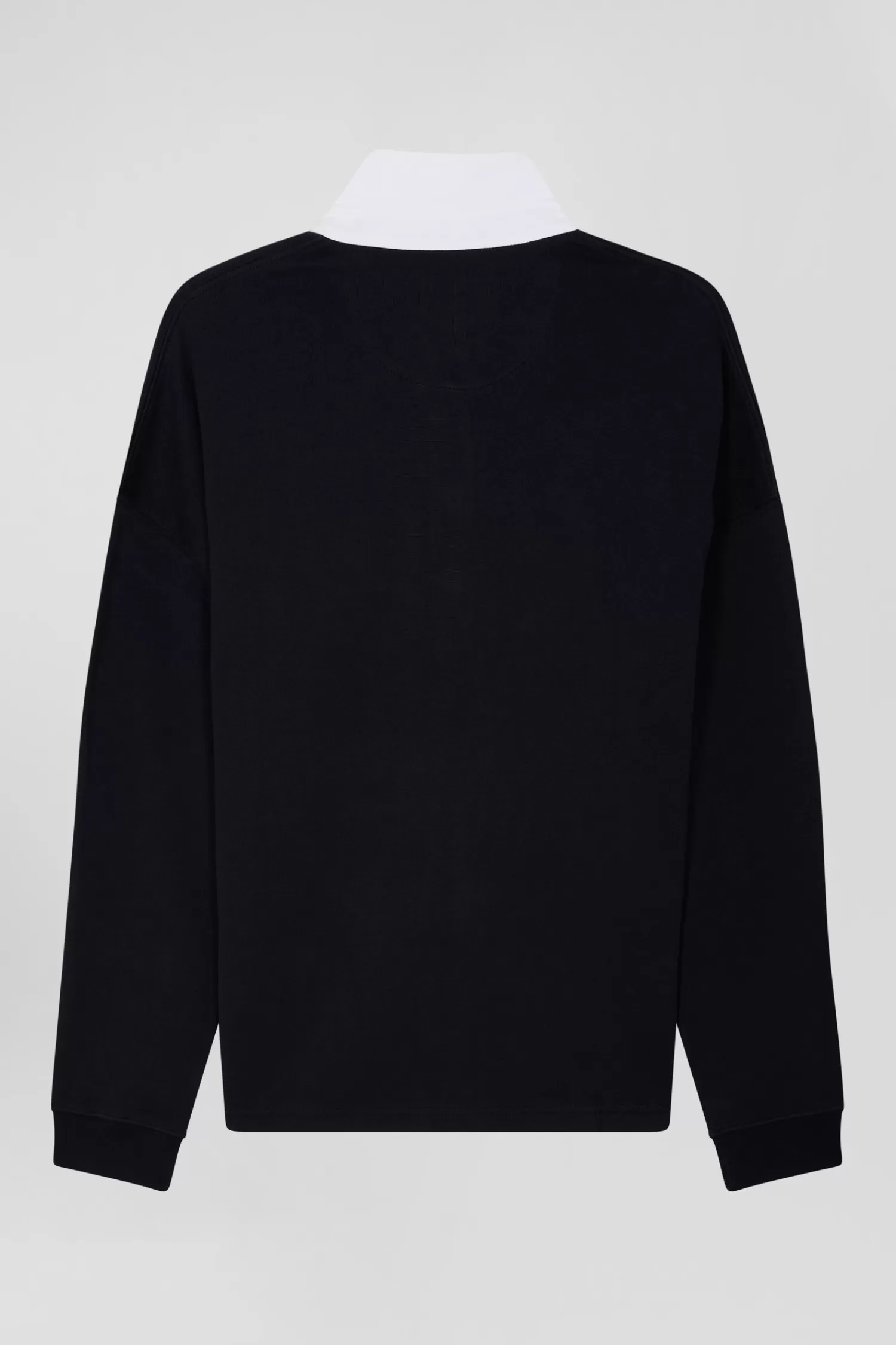 Eden Park Relaxed navy blue long-sleeved cotton rugby shirt< Rugby Shirts