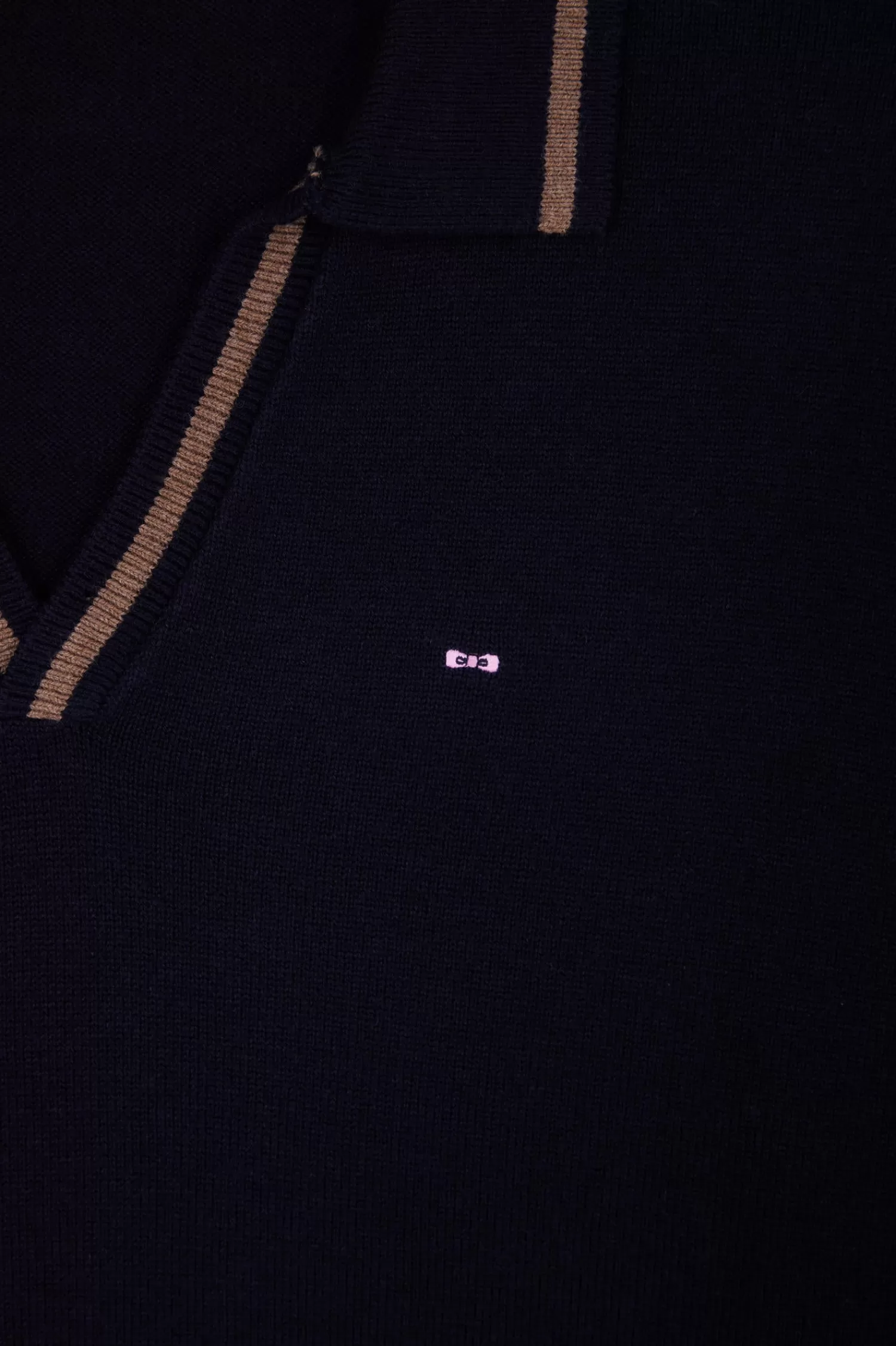 relaxed_navy_blue_wool_and_cotton_shirt_dress_2.webp Eden Park Relaxed navy blue wool and cotton shirt dress<Women Dresses And Skirts