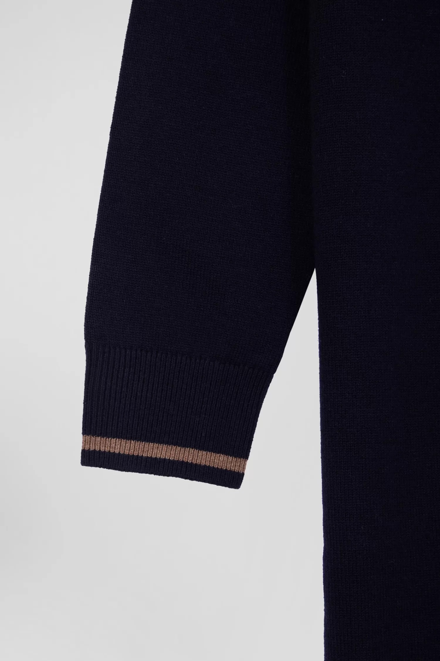 relaxed_navy_blue_wool_and_cotton_shirt_dress_4.webp Eden Park Relaxed navy blue wool and cotton shirt dress<Women Dresses And Skirts