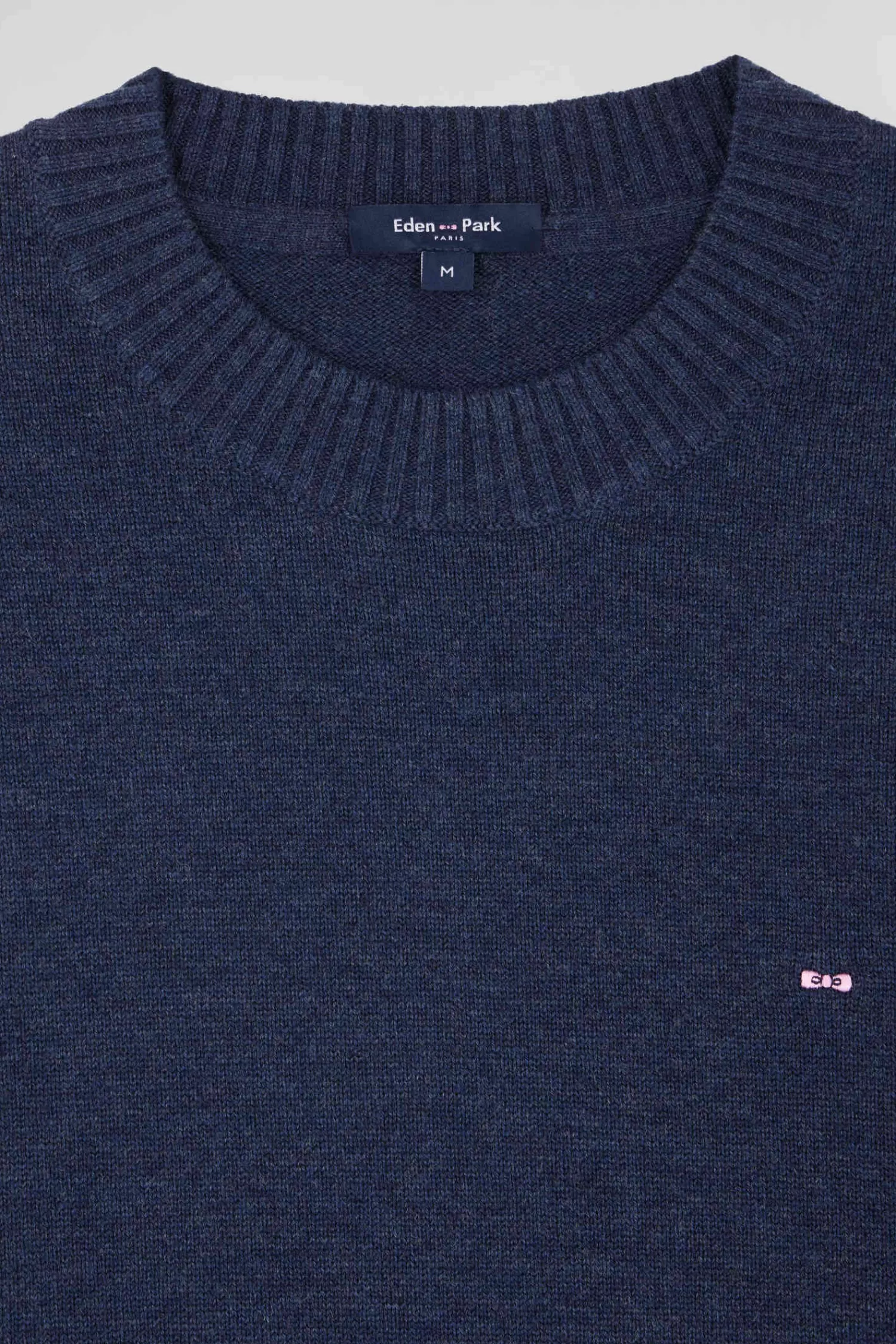 relaxed_navy_wool_and_cotton_crew_neck_jumper_6.webp Eden Park Relaxed navy wool and cotton crew neck jumper<Women Sweaters