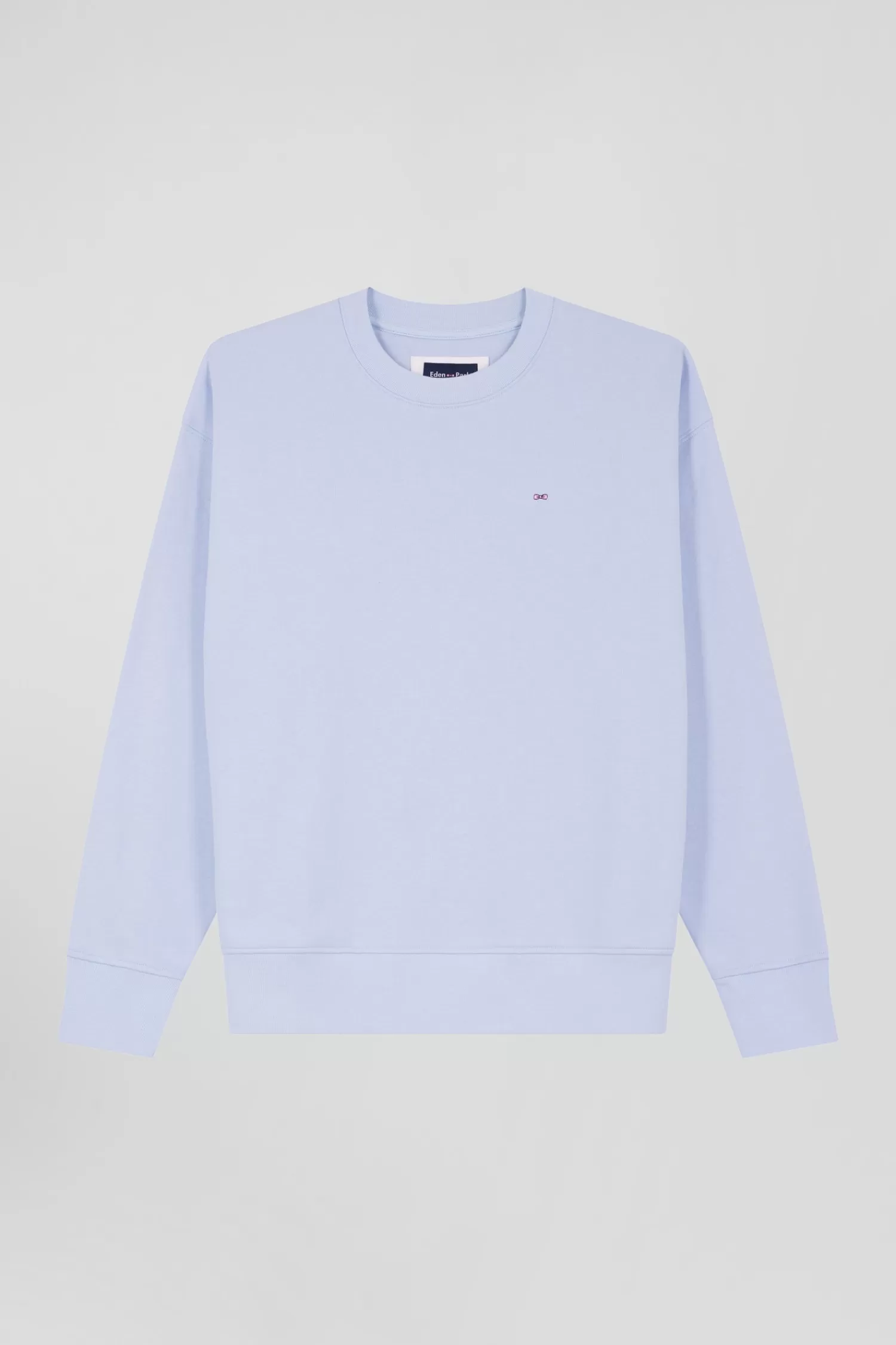 Eden Park Relaxed sky blue brushed cotton fleece sweatshirt<Women Sweatshirts