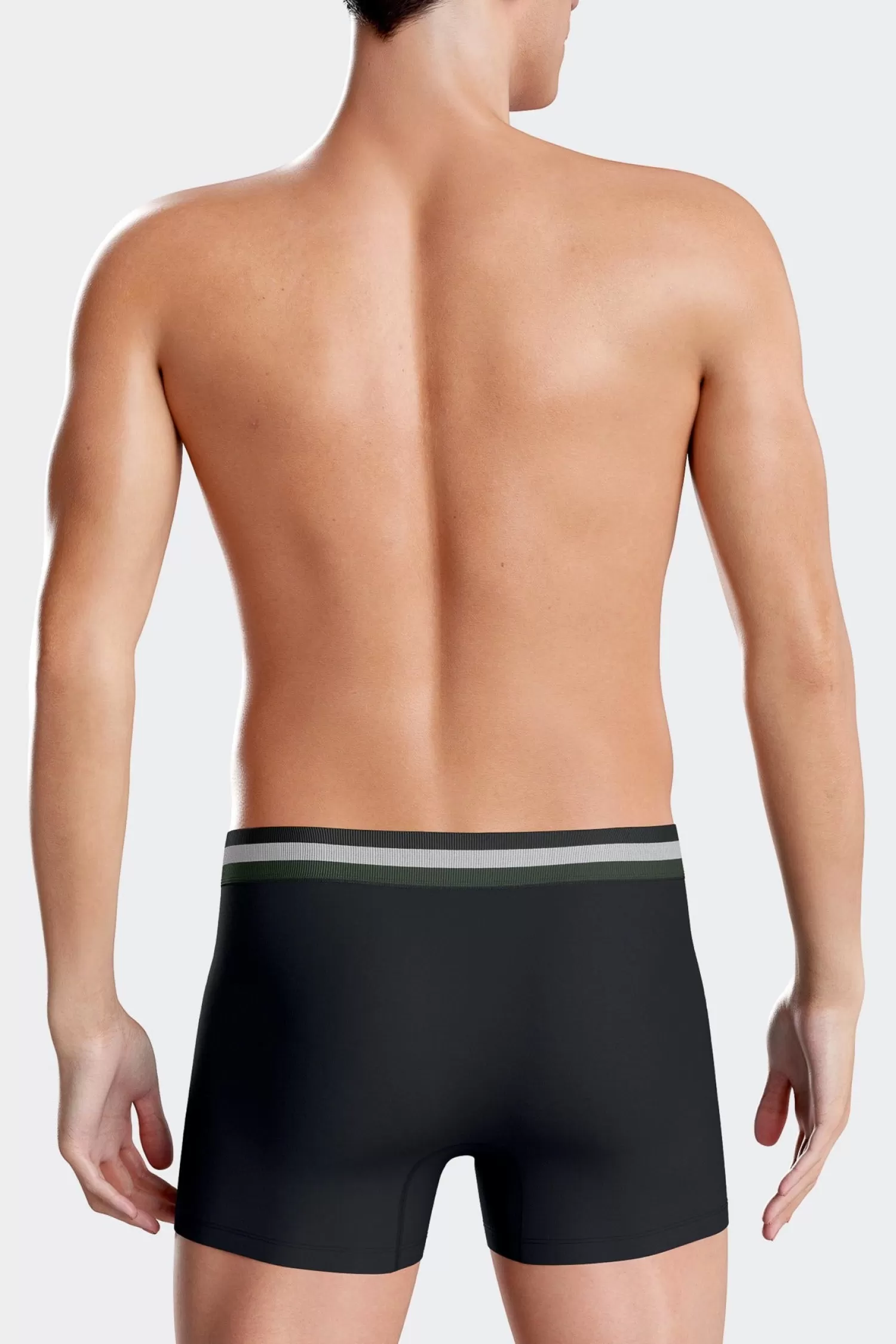 set_of__green_stretch_cotton_boxers_with_tricolor_waistband_4.webp Eden Park Set of 2 green stretch cotton boxers with tricolor waistband< Underwear