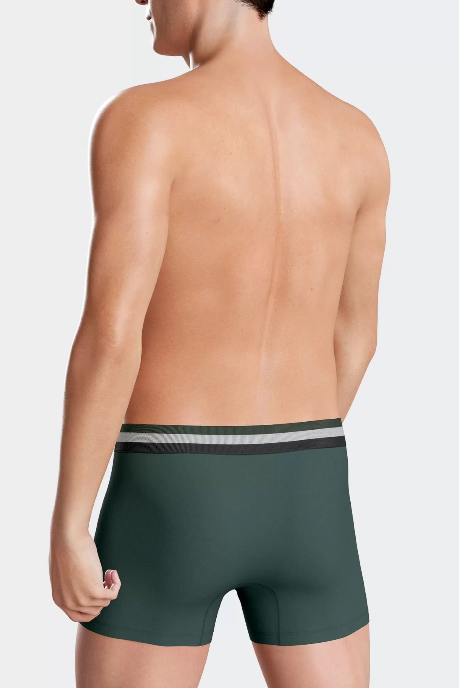 set_of__green_stretch_cotton_boxers_with_tricolor_waistband_5.webp Eden Park Set of 2 green stretch cotton boxers with tricolor waistband< Underwear