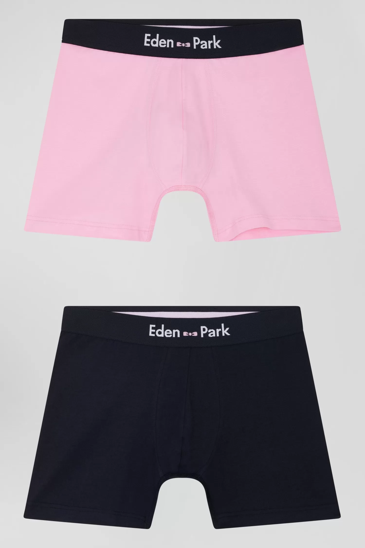 Eden Park Set of 2 navy blue and pink stretch cotton boxers< Underwear