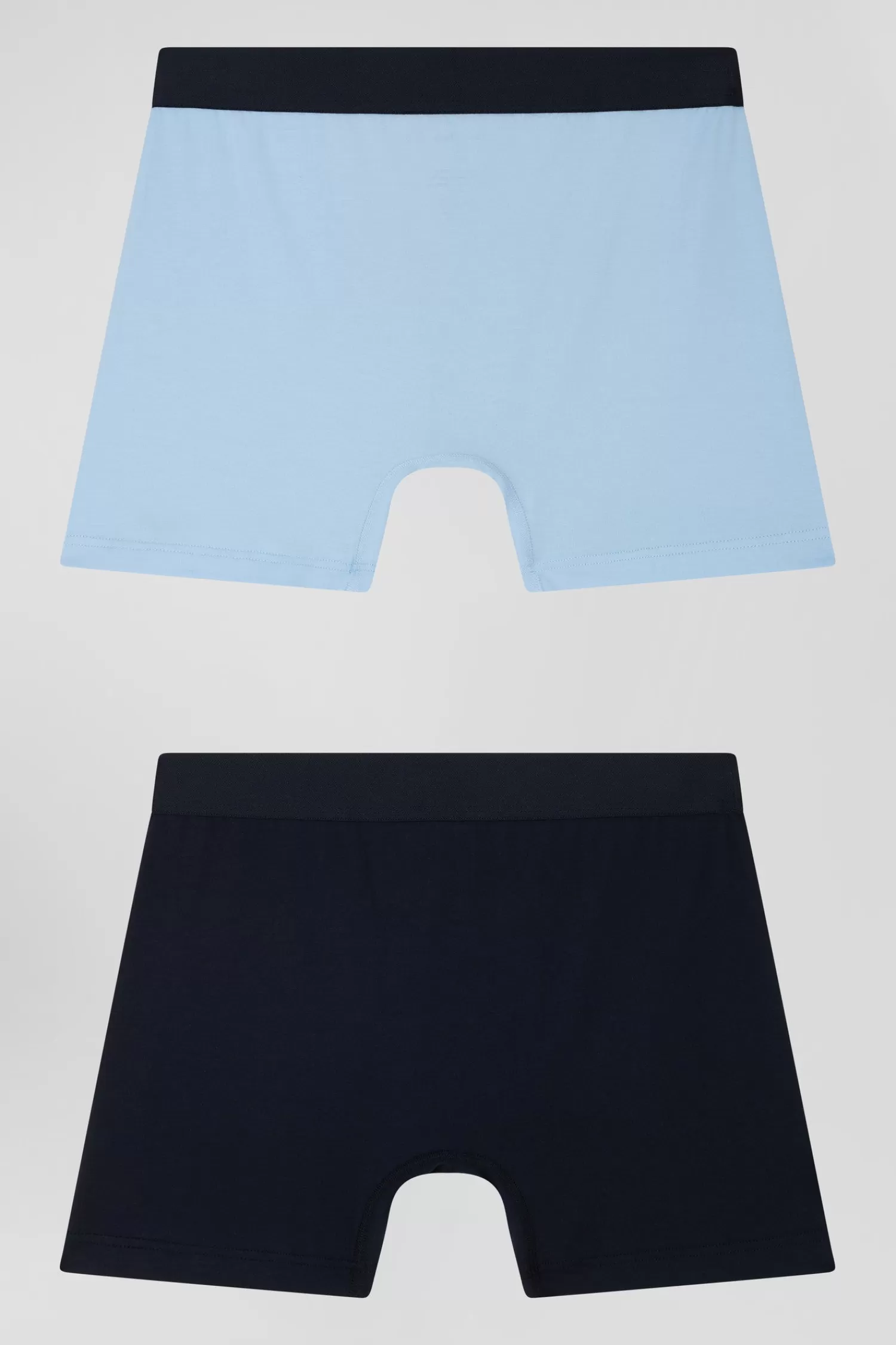 Eden Park Set of 2 navy blue and sky blue stretch cotton boxers< Underwear