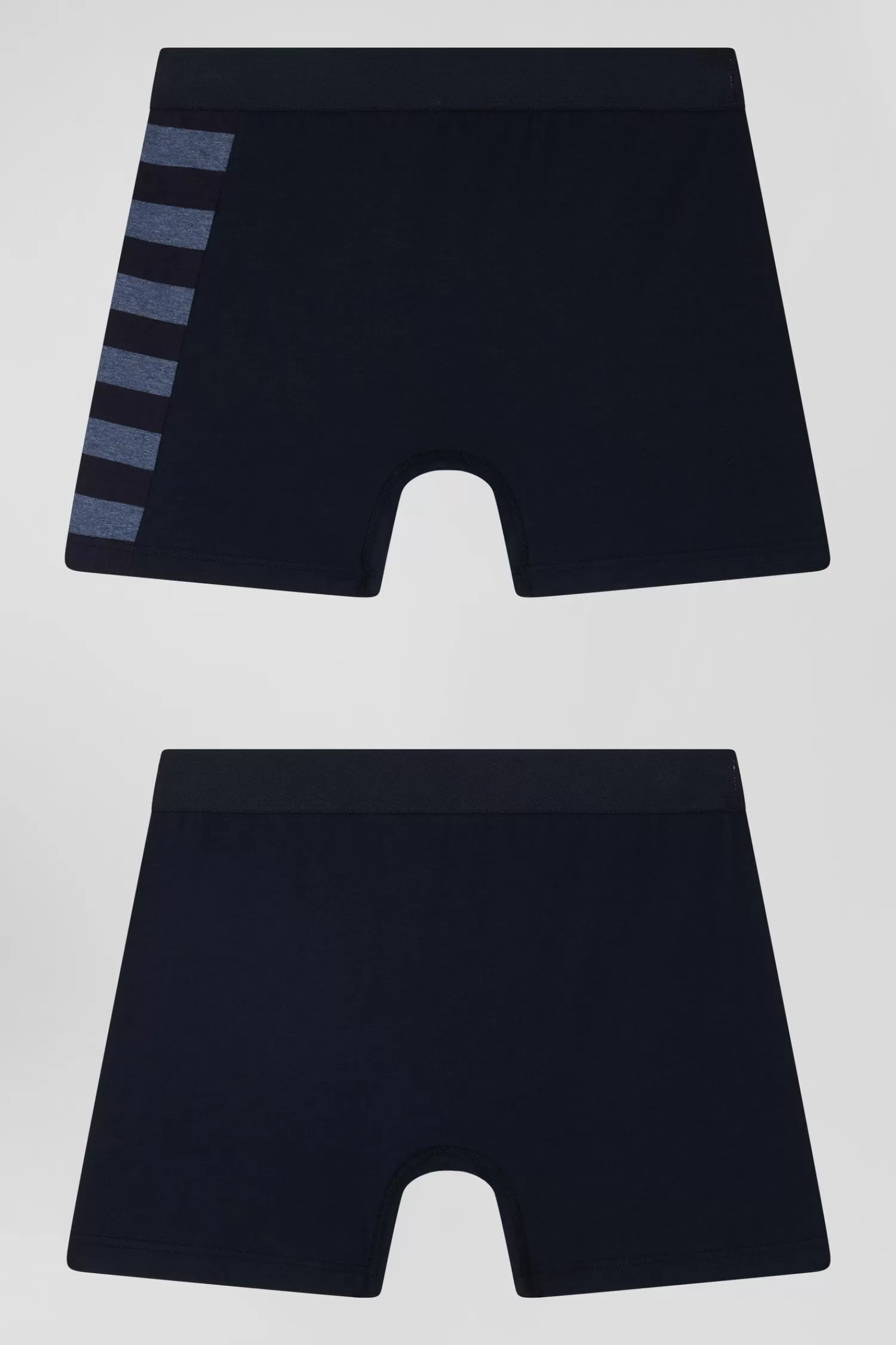 Eden Park Set of 2 navy blue stretch cotton boxers with blue stripes< Underwear