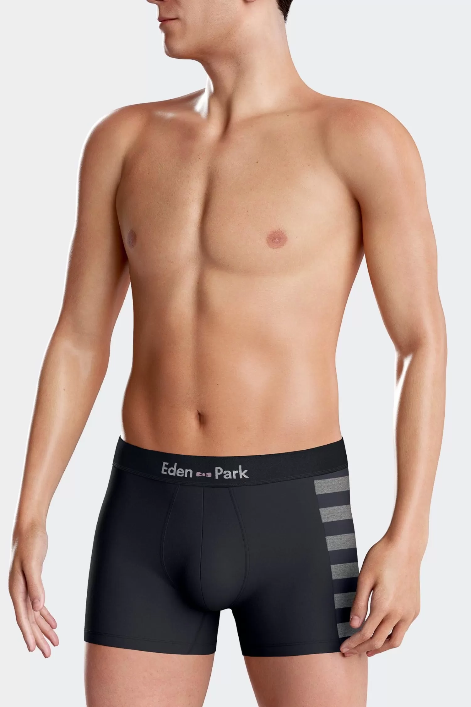 set_of__navy_blue_stretch_cotton_boxers_with_grey_stripes_2.webp Eden Park Set of 2 navy blue stretch cotton boxers with grey stripes< Underwear