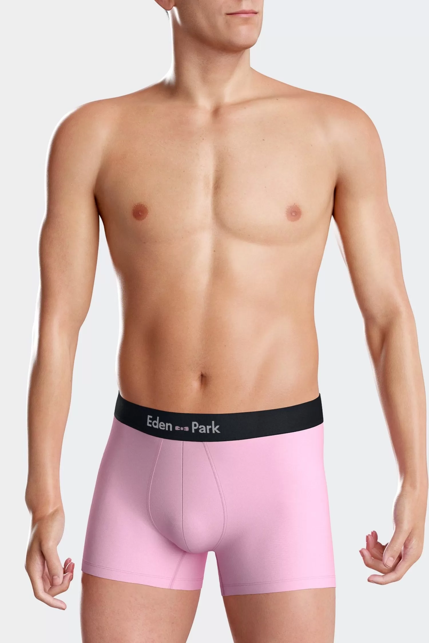 set_of__pink_solid_stretch_cotton_boxers_2.webp Eden Park Set of 3 pink solid stretch cotton boxers< Underwear