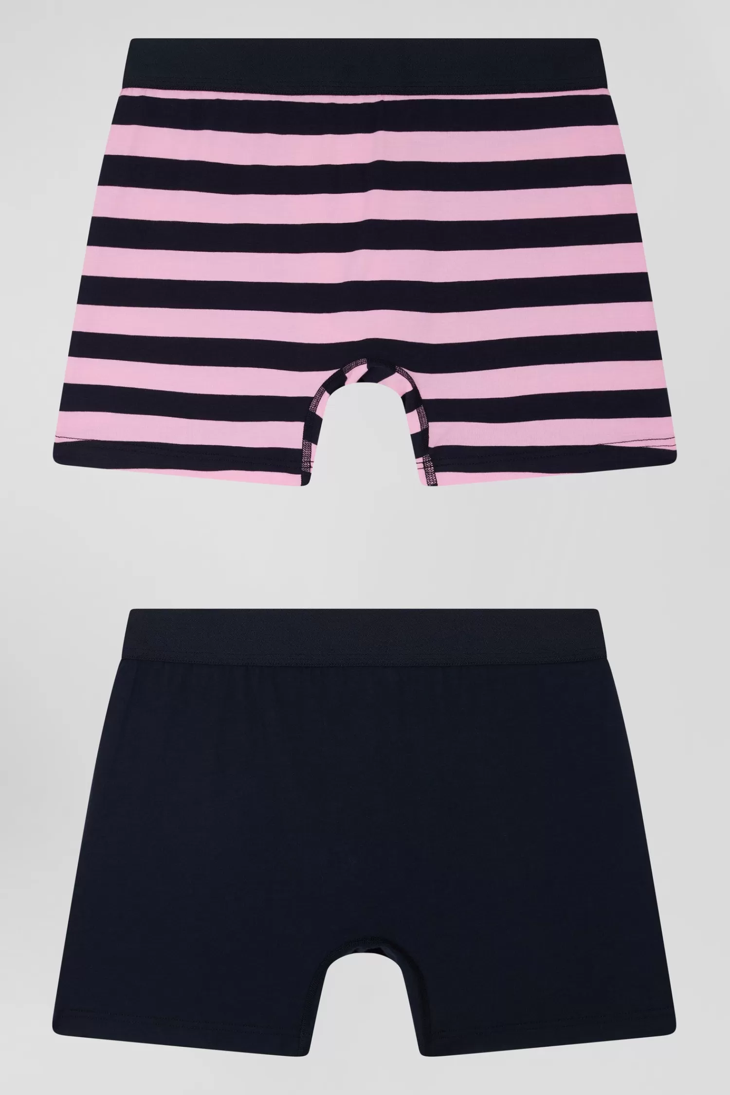 Eden Park Set of 2 pink striped and solid stretch cotton boxers< Underwear