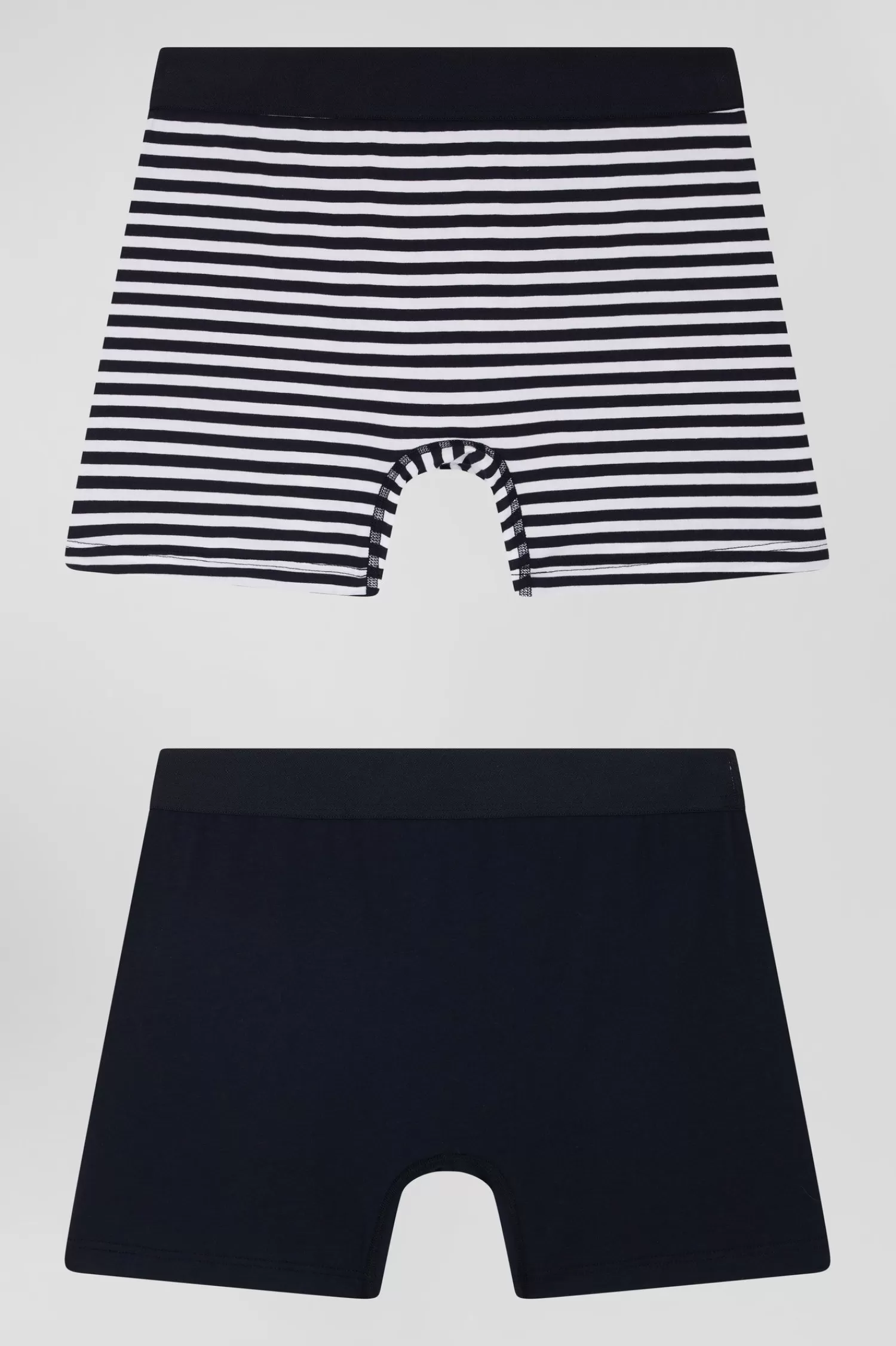 Eden Park Set of 2 white and striped stretch cotton boxers< Underwear
