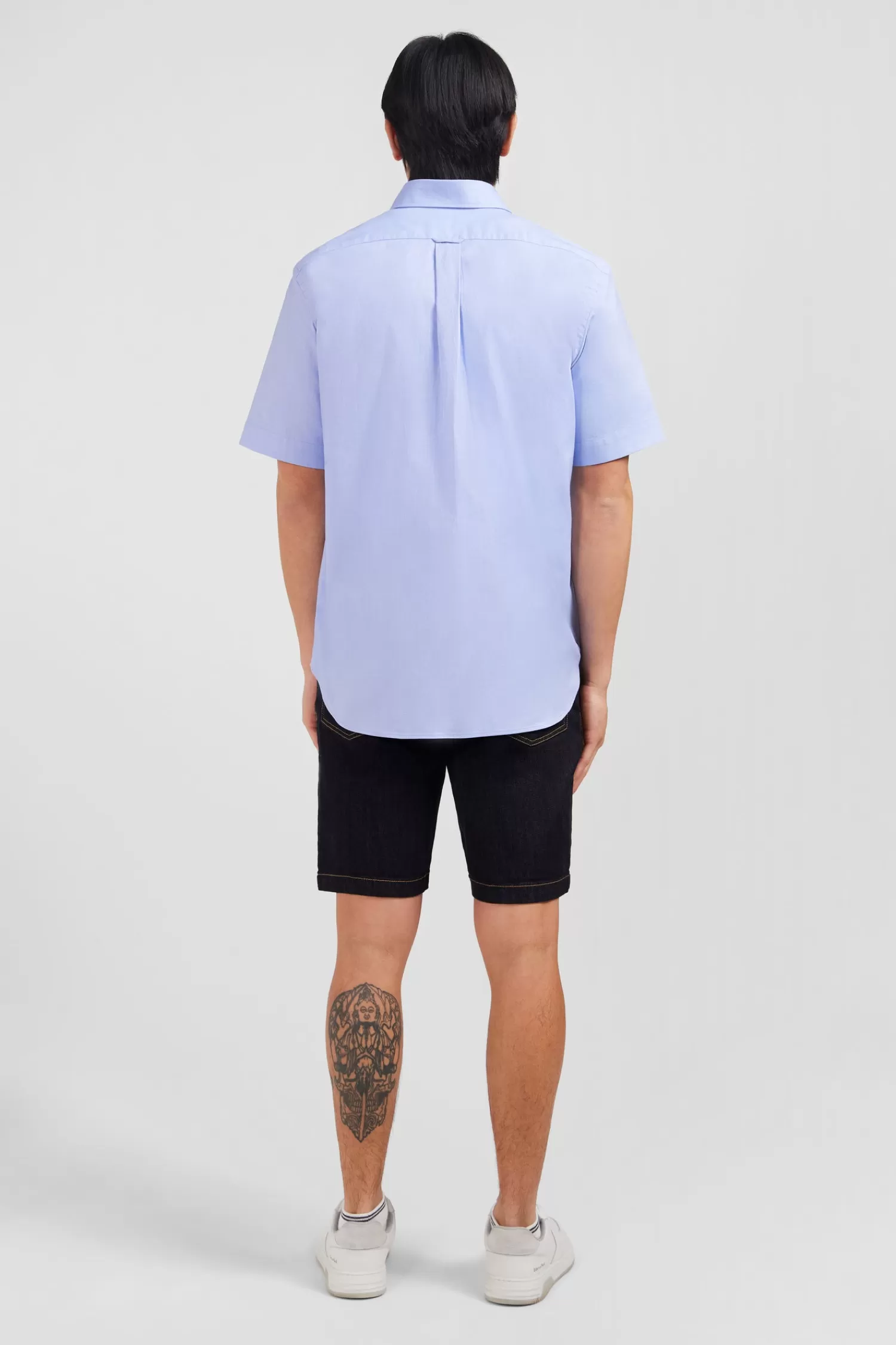 short_sleeved_blue_cotton_shirt_2.webp Eden Park Short sleeved blue cotton shirt< Short-sleeved Shirts