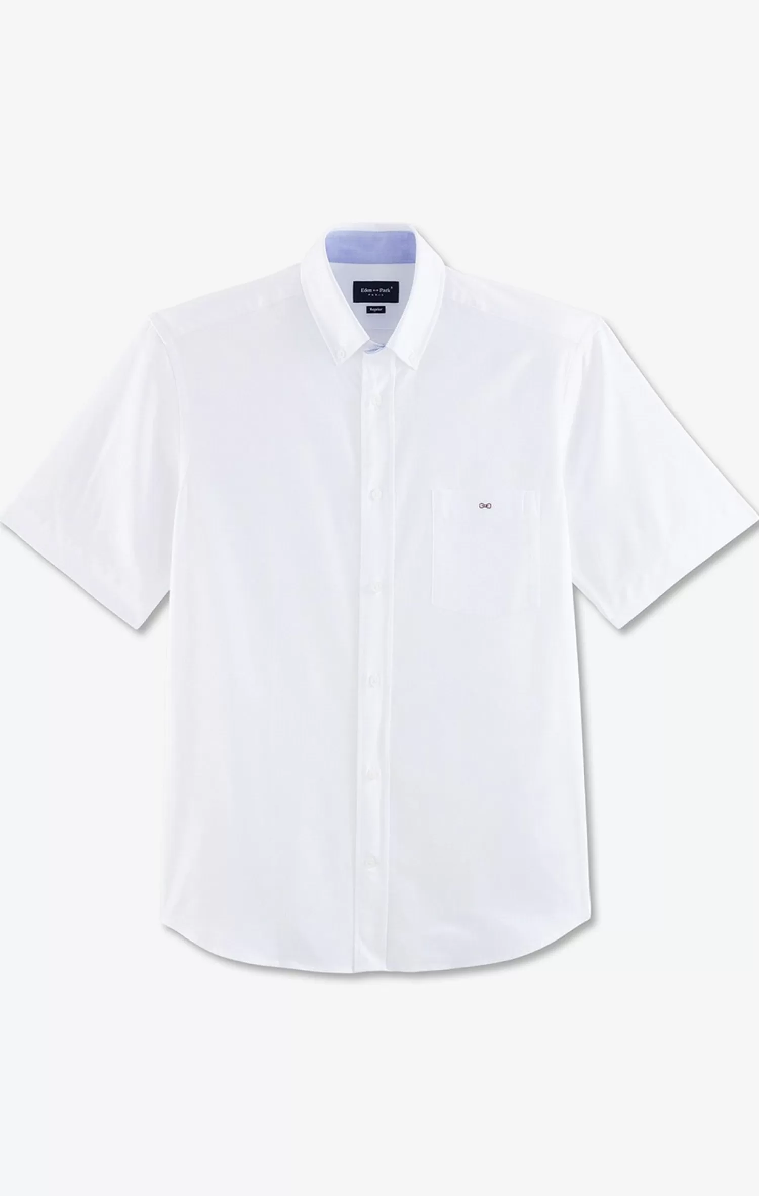 Eden Park Short sleeved white cotton shirt< Short-sleeved Shirts