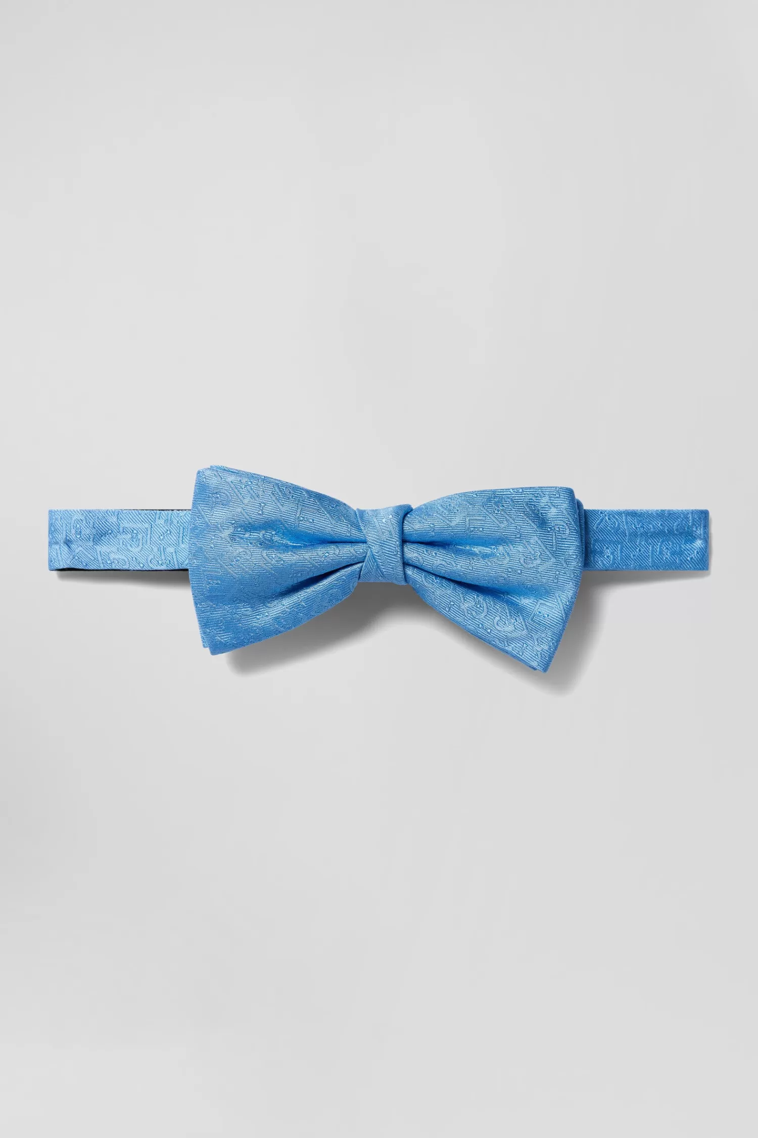 Eden Park Sky blue silk bow tie with micro-motifs< Ties And Bow Ties
