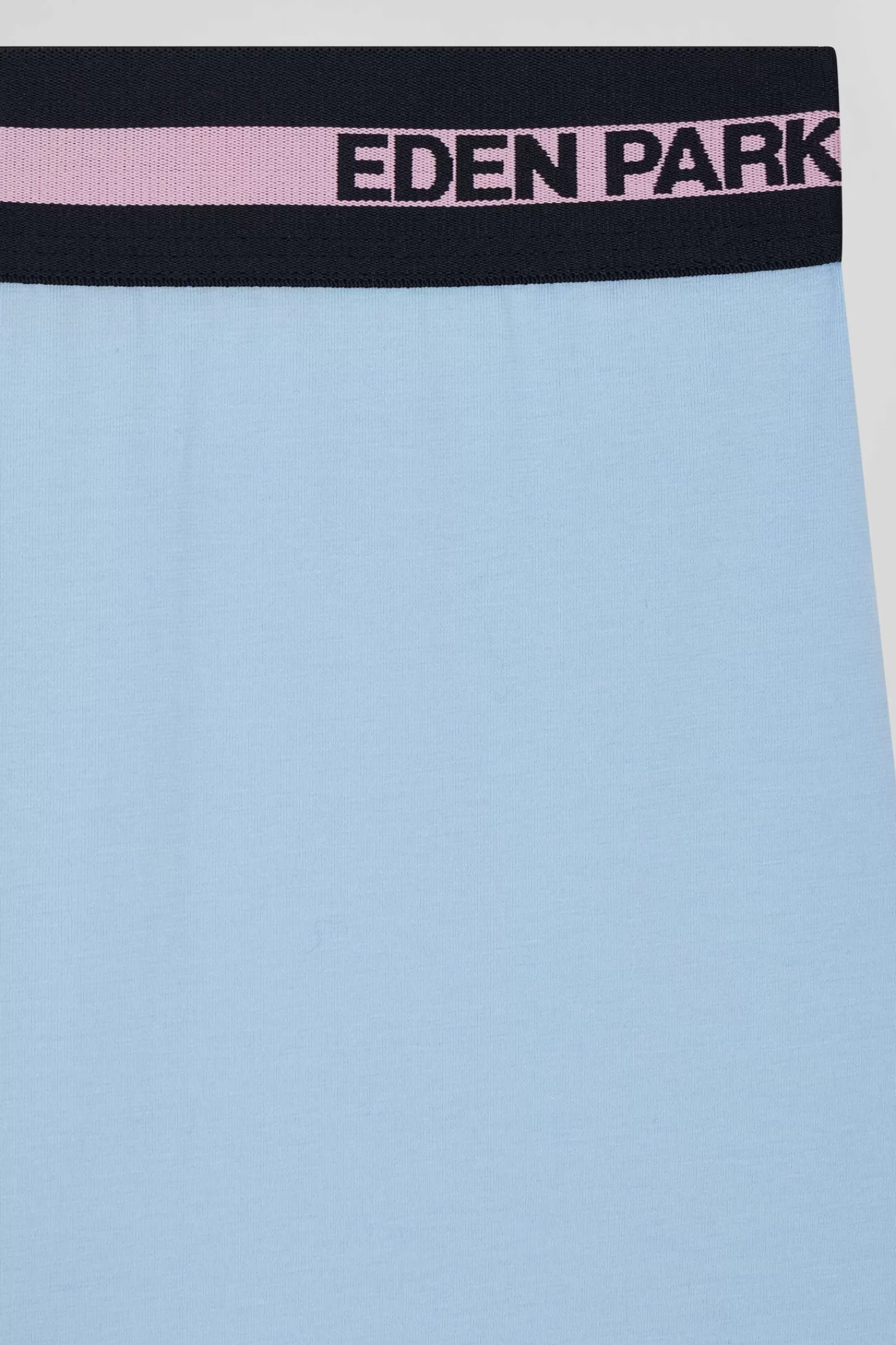 Eden Park Sky blue stretch cotton boxers with branded waistband< Underwear