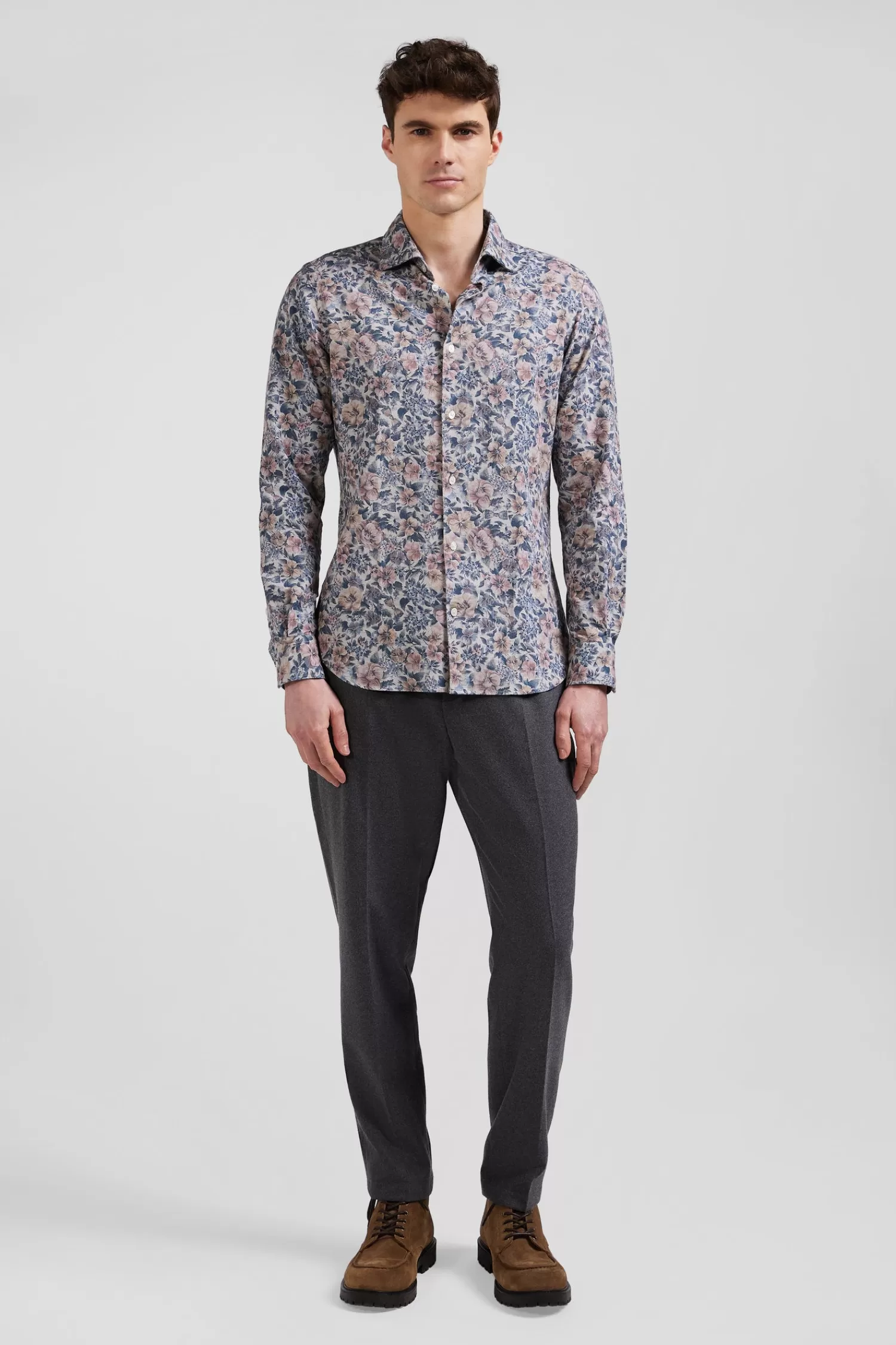 Eden Park Slim beige cotton shirt< Shirts