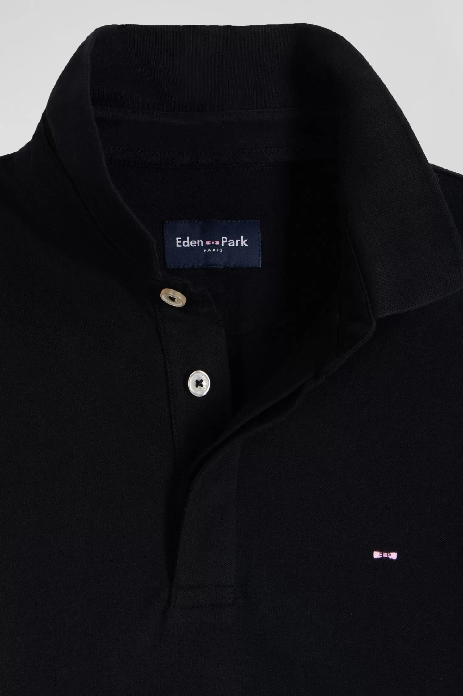 slim_black_shortsleeved_cotton_piqu_polo_shirt_6.webp Eden Park Slim black short-sleeved cotton piqué polo shirt< Polos