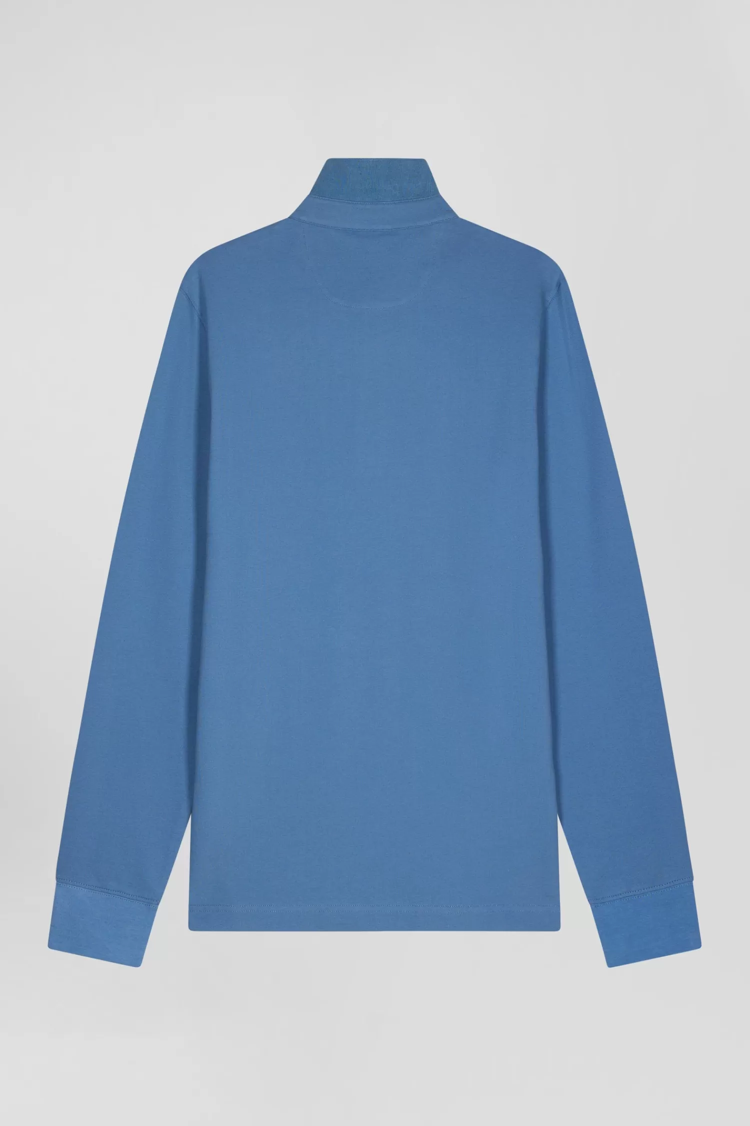 slim_blue_longsleeved_cotton_piqu_polo_shirt_3.webp Eden Park Slim blue long-sleeved cotton piqué polo shirt< Polos