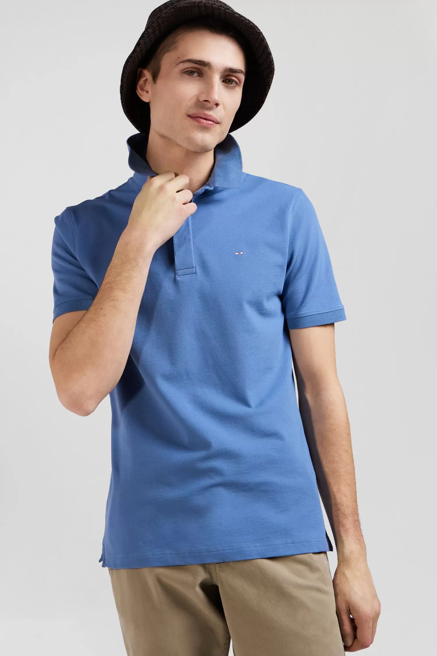 slim_blue_shortsleeved_stretch_cotton_polo_shirt_2.webp Eden Park Slim blue short-sleeved stretch cotton polo shirt< Polos
