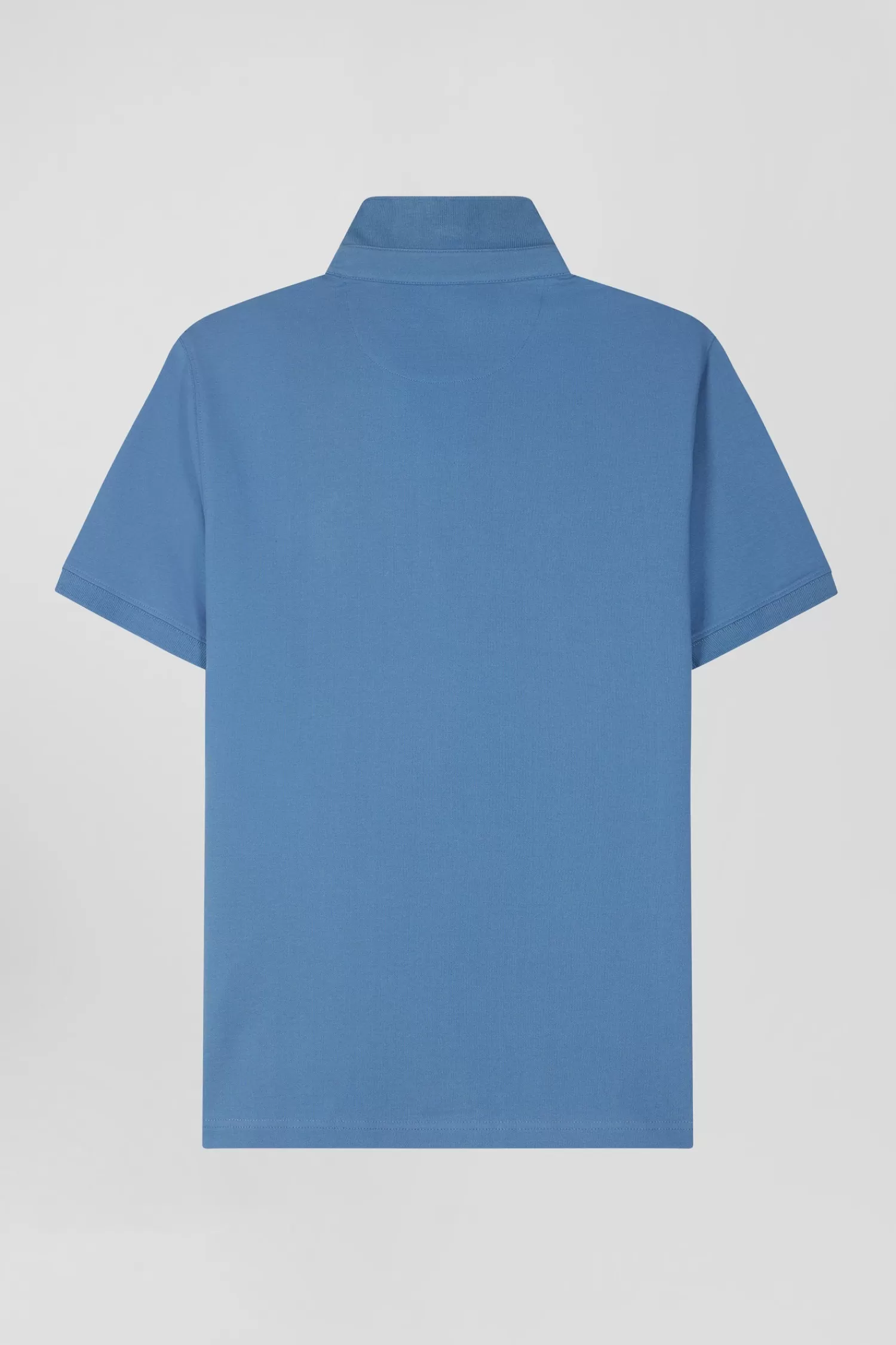 slim_blue_shortsleeved_stretch_cotton_polo_shirt_3.webp Eden Park Slim blue short-sleeved stretch cotton polo shirt< Polos