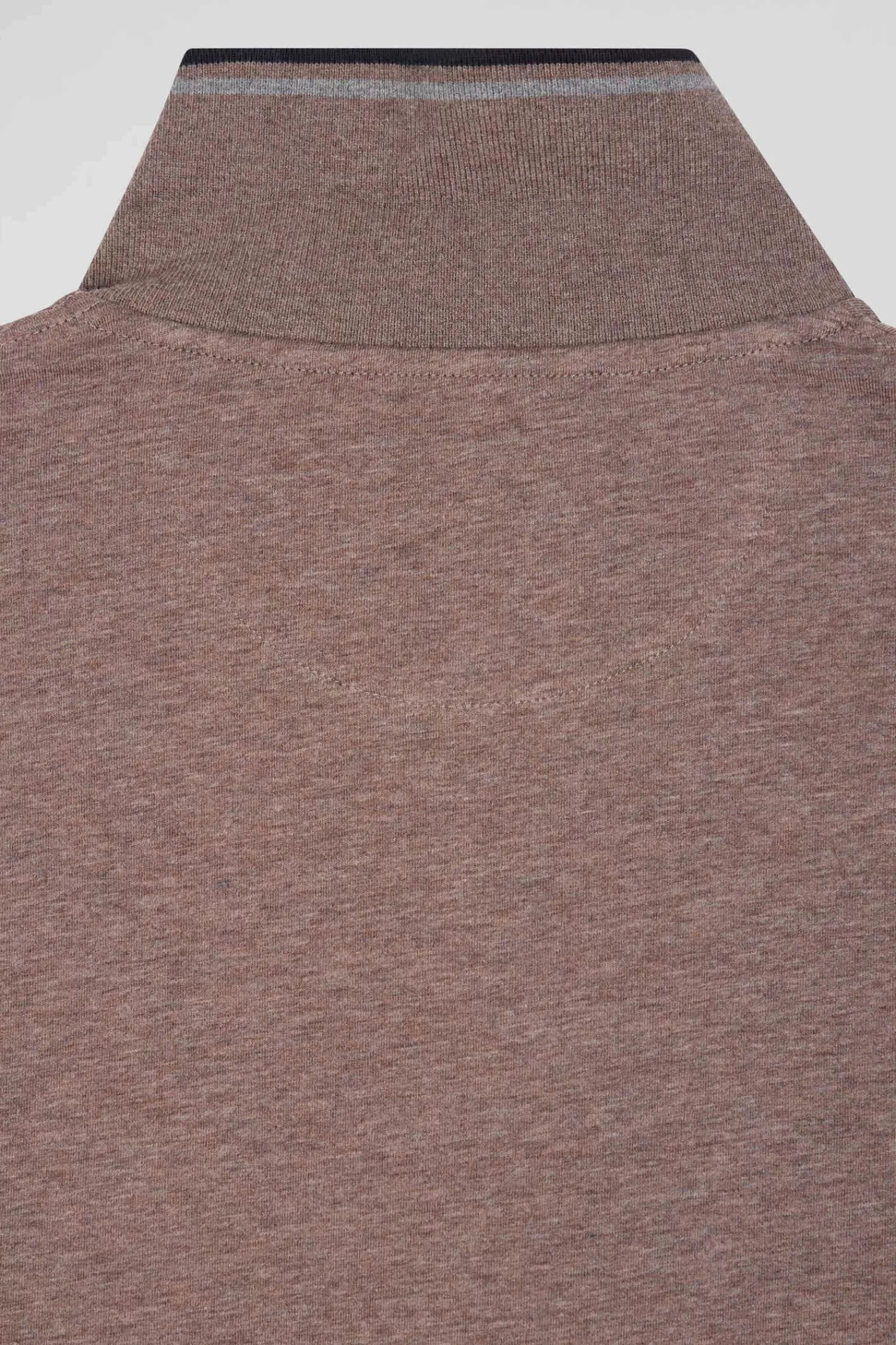 slim_brown_longsleeved_stretch_cotton_polo_shirt_with_striped_finishes_8.webp Eden Park Slim brown long-sleeved stretch cotton polo shirt with striped finishes< Polos