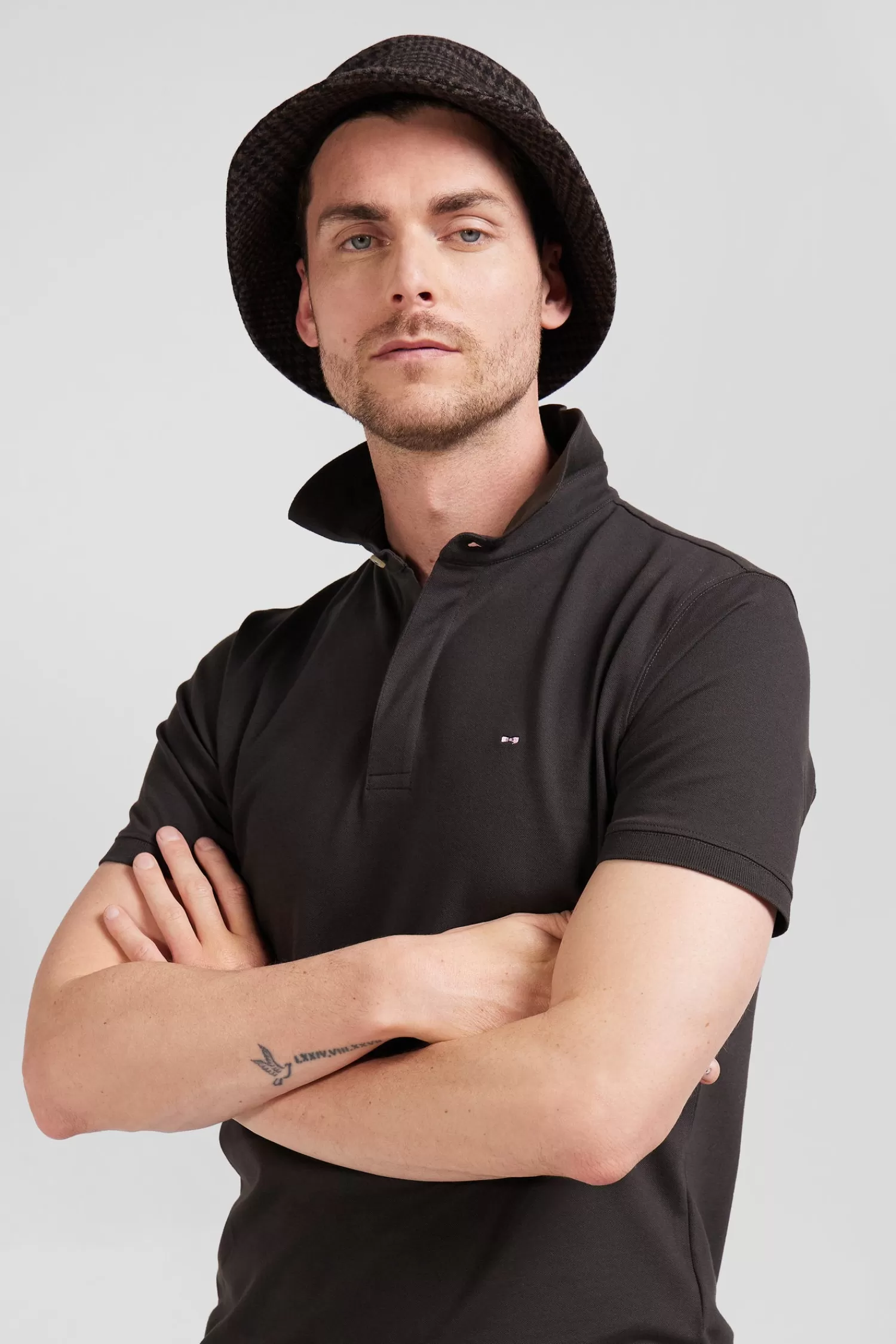 slim_brown_shortsleeved_cotton_piqu_polo_shirt_2.webp Eden Park Slim brown short-sleeved cotton piqué polo shirt< Polos