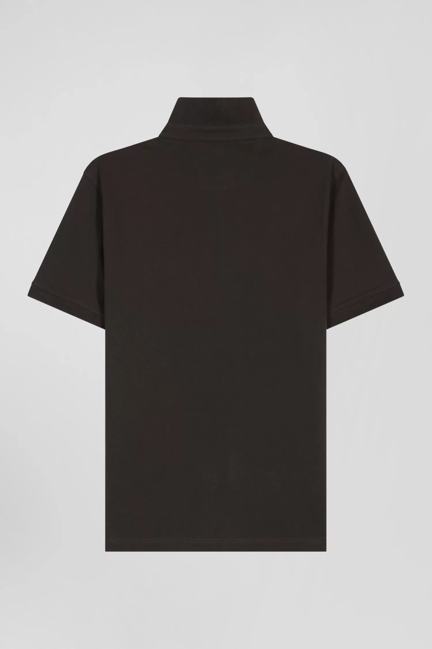 slim_brown_shortsleeved_cotton_piqu_polo_shirt_3.webp Eden Park Slim brown short-sleeved cotton piqué polo shirt< Polos