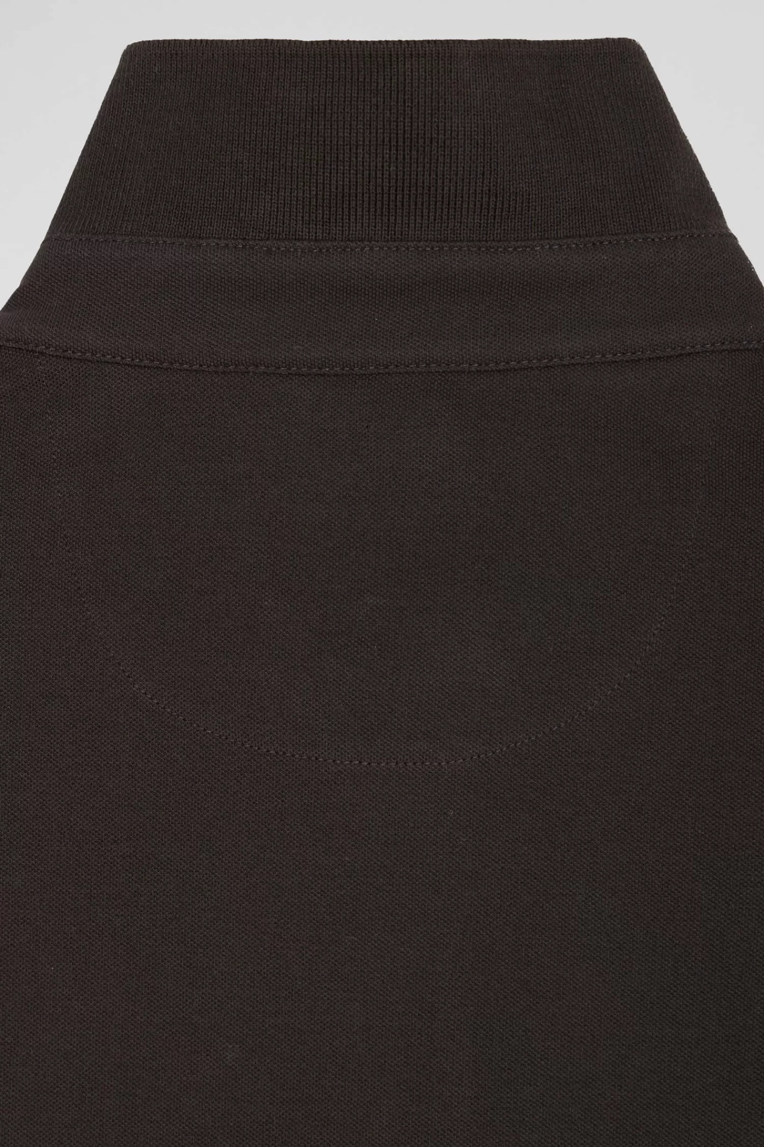 slim_brown_shortsleeved_cotton_piqu_polo_shirt_8.webp Eden Park Slim brown short-sleeved cotton piqué polo shirt< Polos