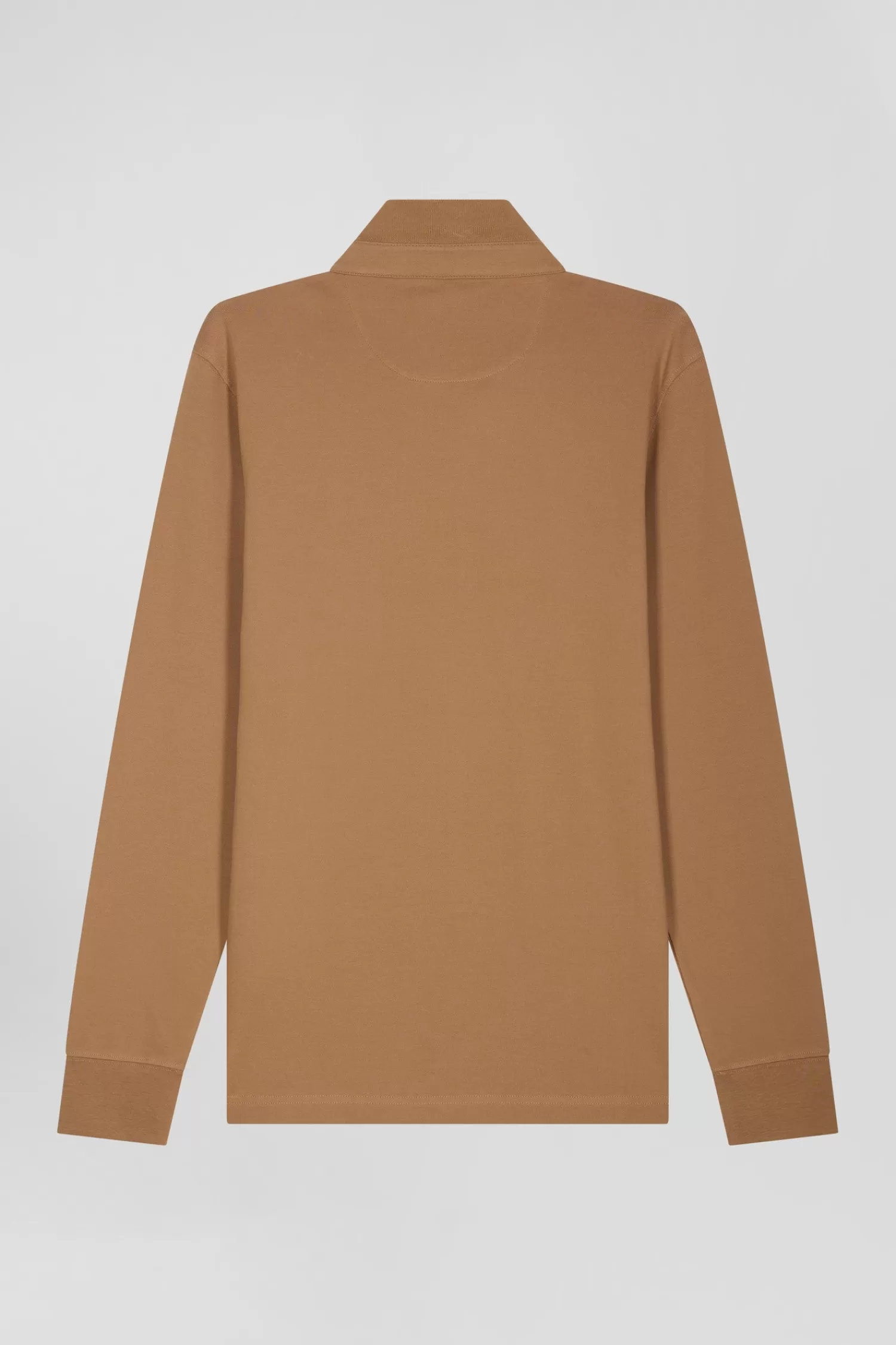 slim_camel_longsleeved_cotton_piqu_polo_shirt_3.webp Eden Park Slim camel long-sleeved cotton piqué polo shirt< Polos