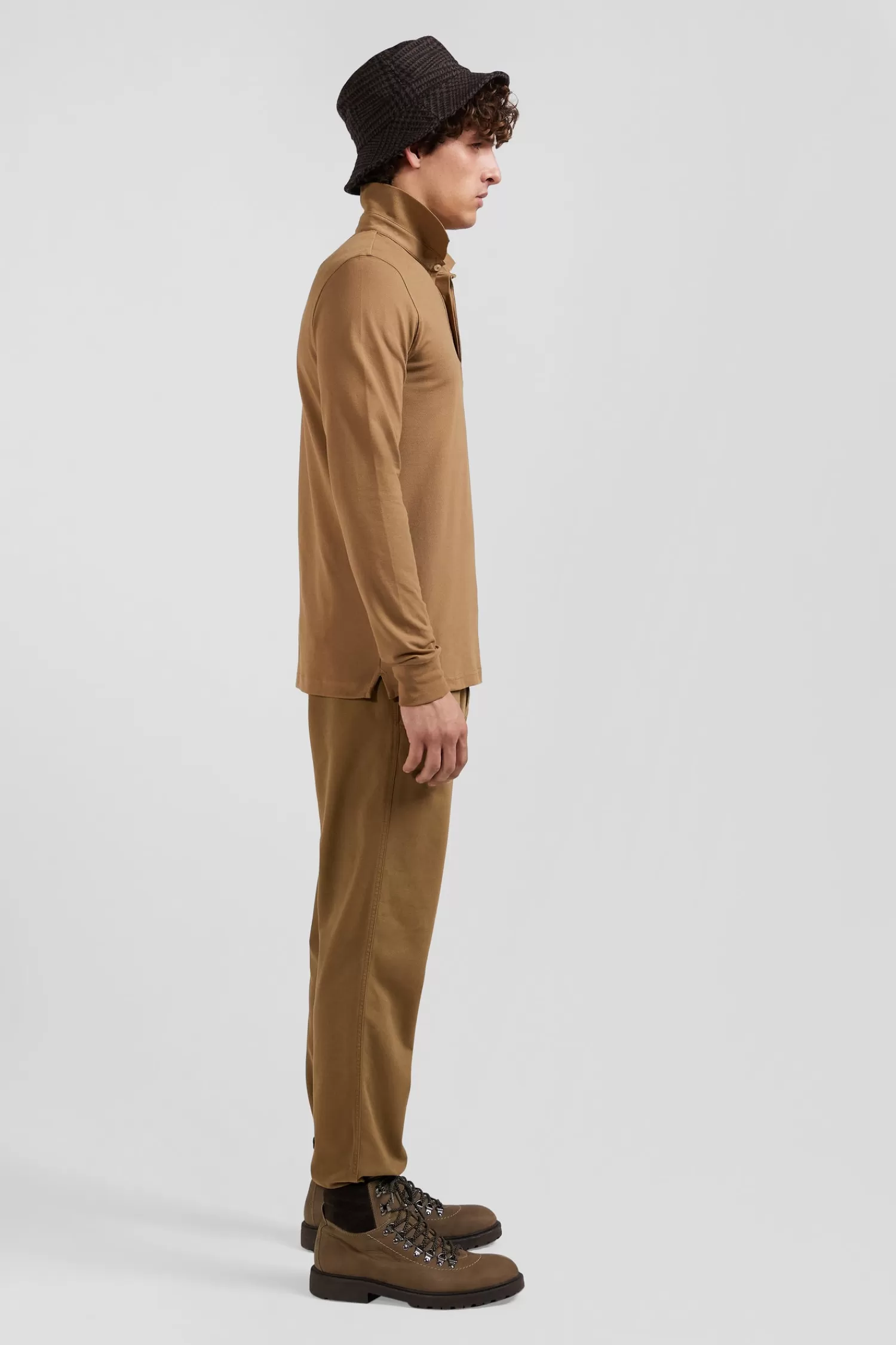 slim_camel_longsleeved_cotton_piqu_polo_shirt_4.webp Eden Park Slim camel long-sleeved cotton piqué polo shirt< Polos