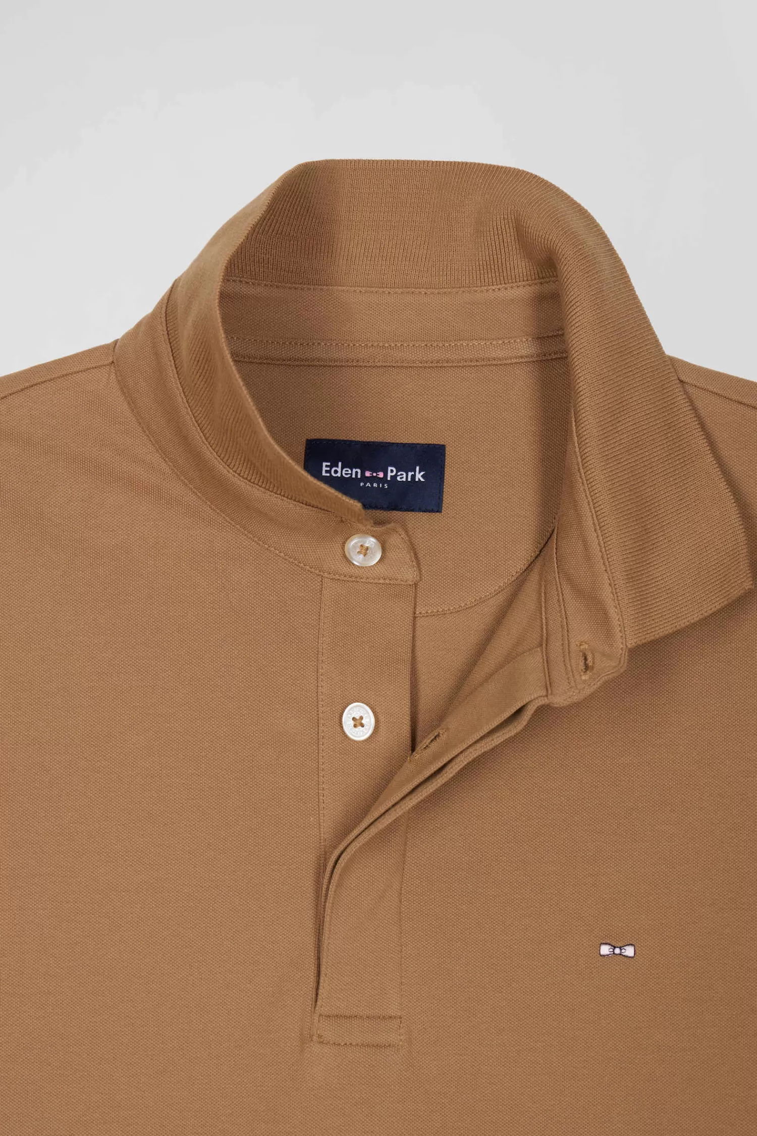 slim_camel_longsleeved_cotton_piqu_polo_shirt_6.webp Eden Park Slim camel long-sleeved cotton piqué polo shirt< Polos