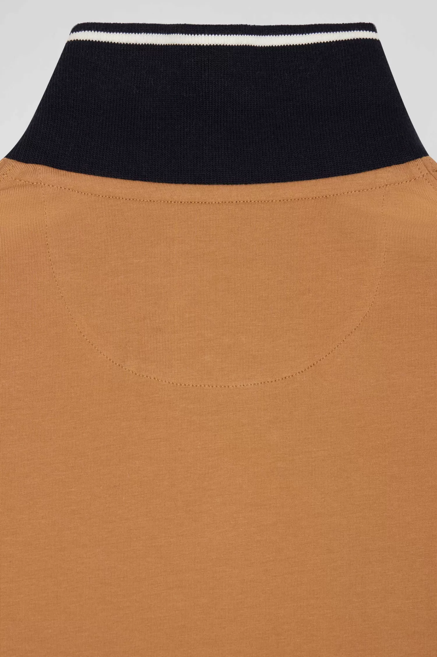 slim_camel_shortsleeved_stretch_cotton_polo_shirt_with_eden_park_jacquard_collar_8.webp Eden Park Slim camel short-sleeved stretch cotton polo shirt with jacquard collar< Polos