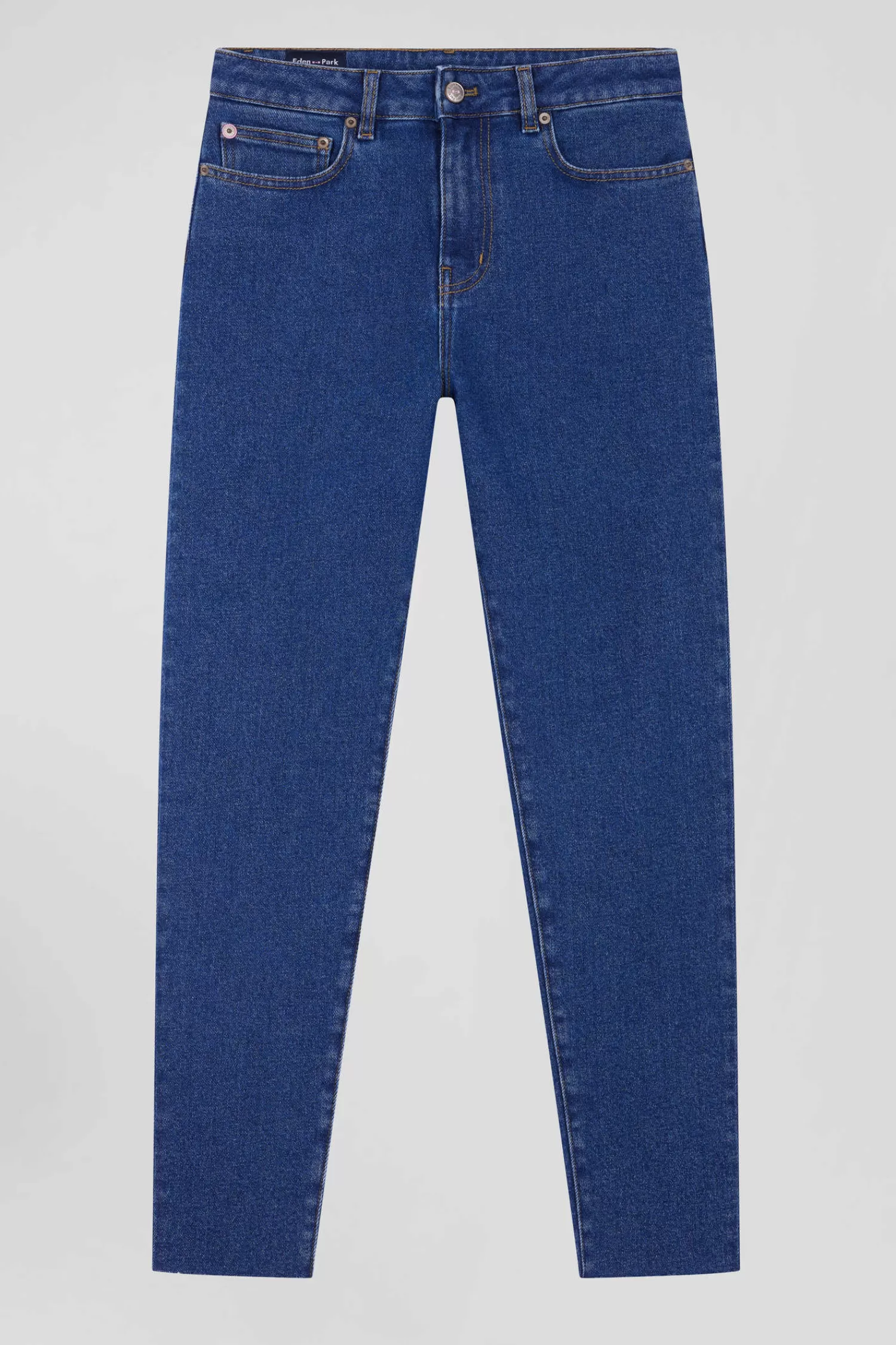 Eden Park Slim dark blue cotton 5-pocket jeans<Women Pants