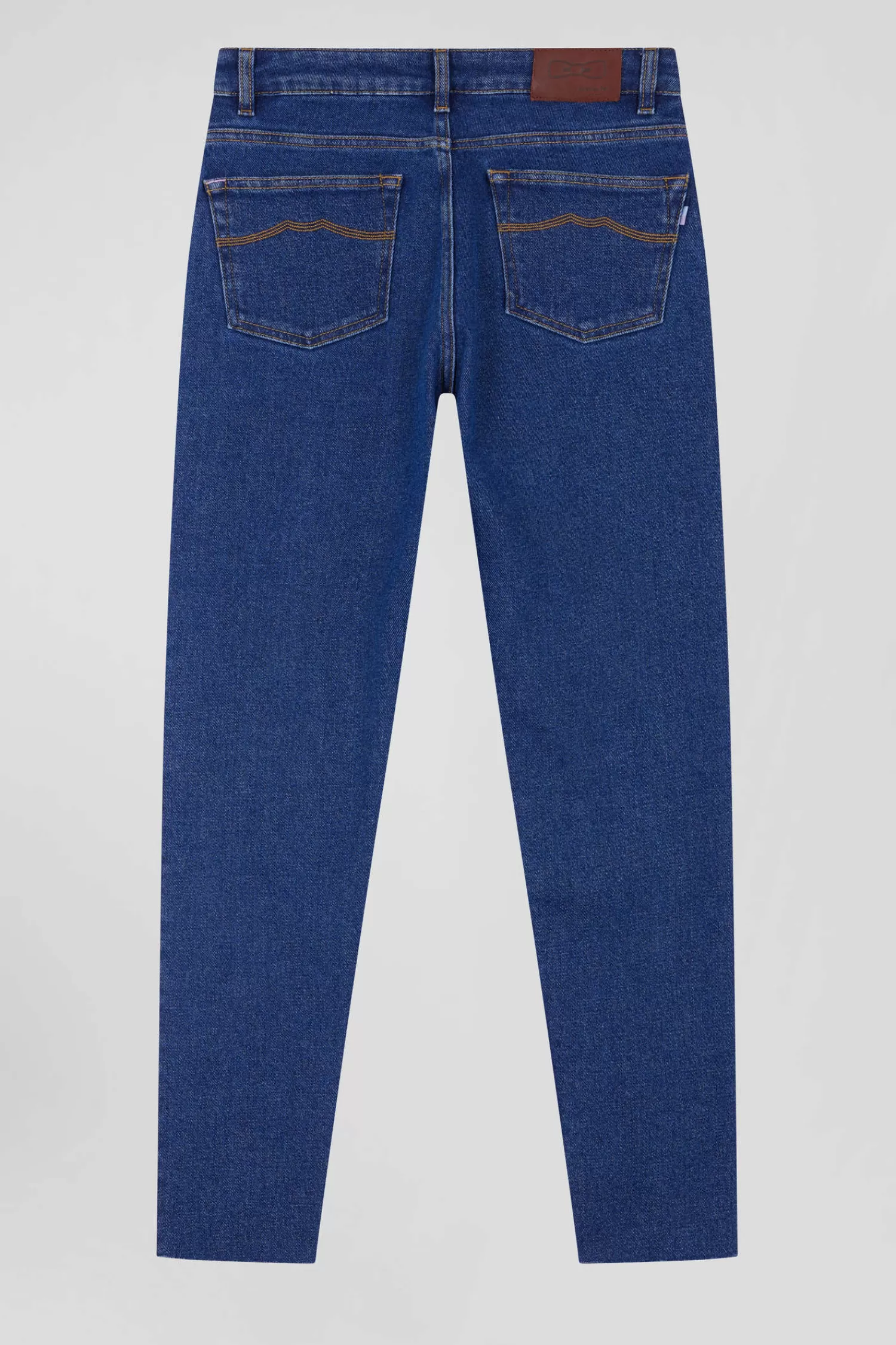 slim_dark_blue_cotton_pocket_jeans_3.webp Eden Park Slim dark blue cotton 5-pocket jeans<Women Pants