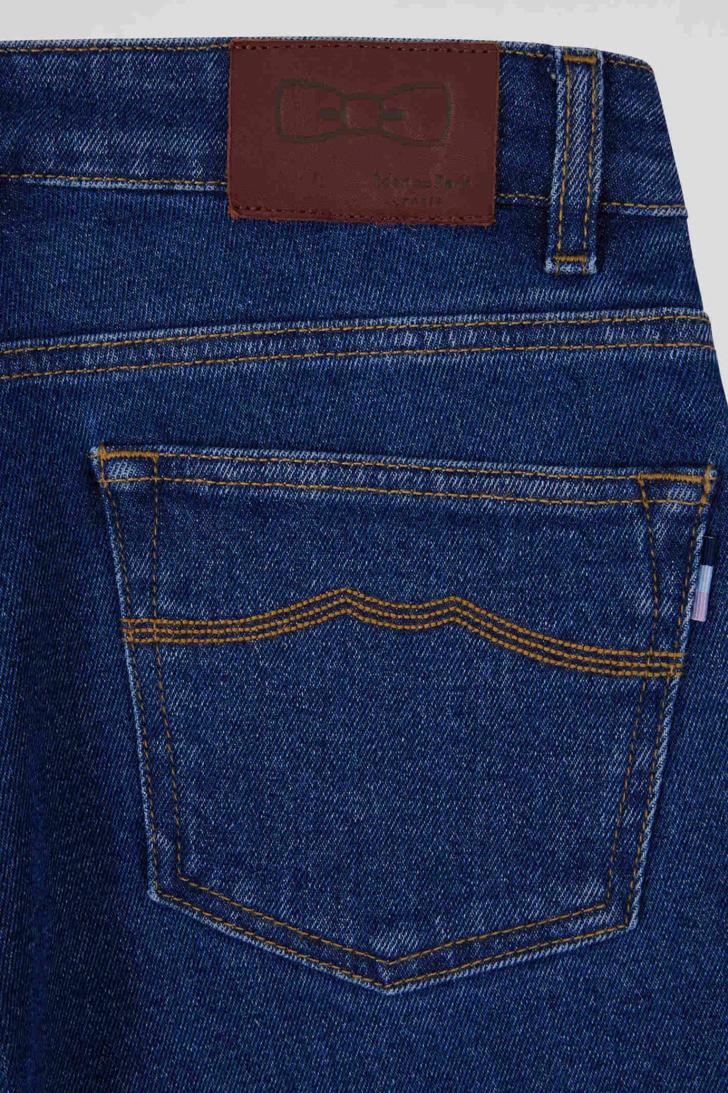 slim_dark_blue_cotton_pocket_jeans_8.webp Eden Park Slim dark blue cotton 5-pocket jeans<Women Pants