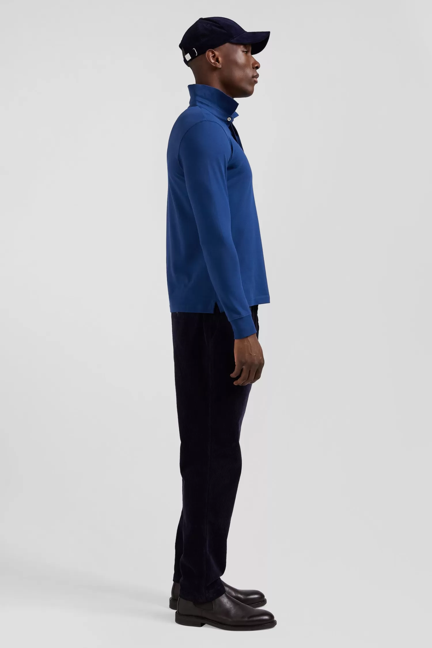 slim_dark_blue_longsleeved_cotton_piqu_polo_shirt_4.webp Eden Park Slim dark blue long-sleeved cotton piqué polo shirt< Polos