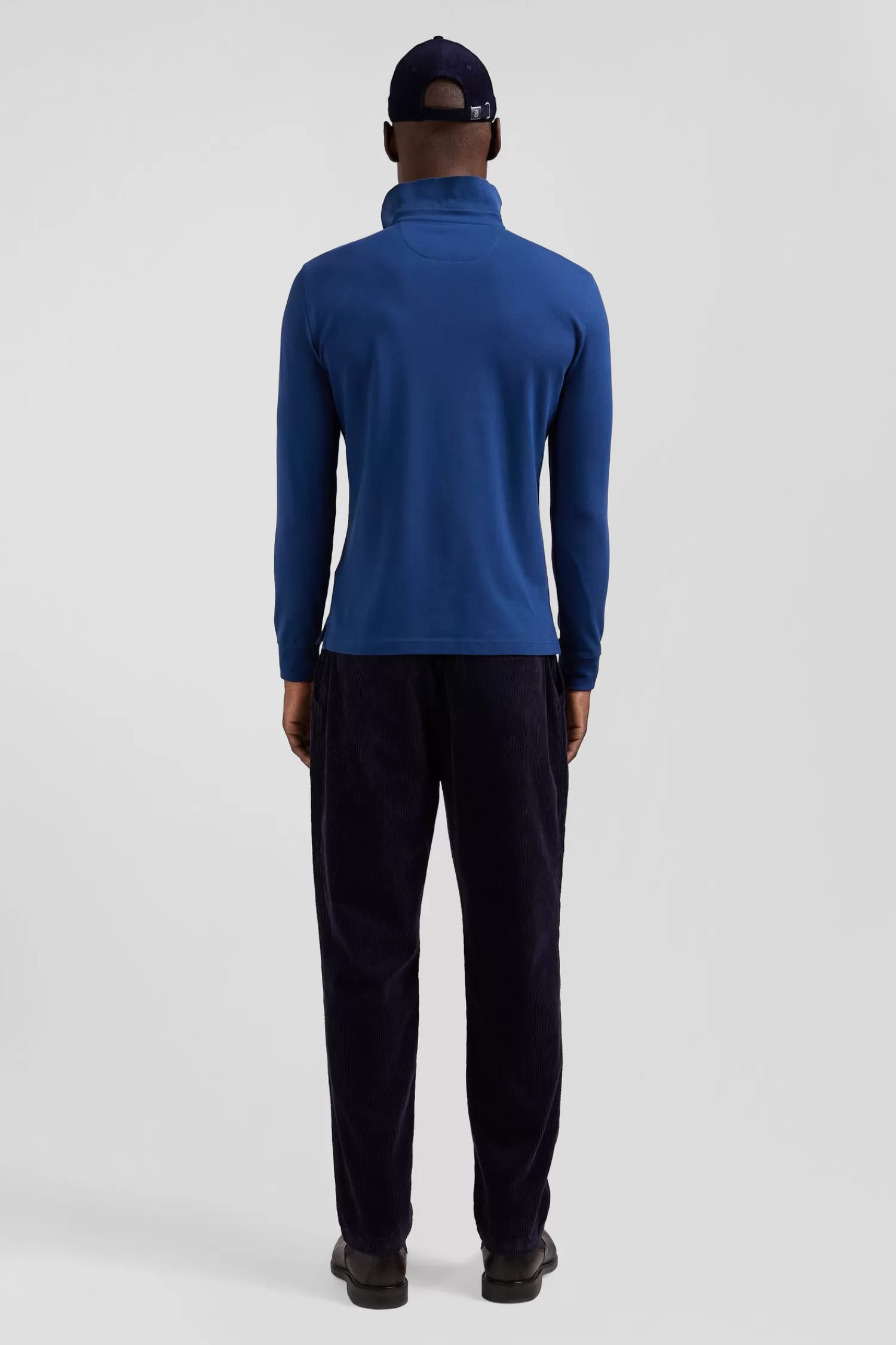 slim_dark_blue_longsleeved_cotton_piqu_polo_shirt_5.webp Eden Park Slim dark blue long-sleeved cotton piqué polo shirt< Polos