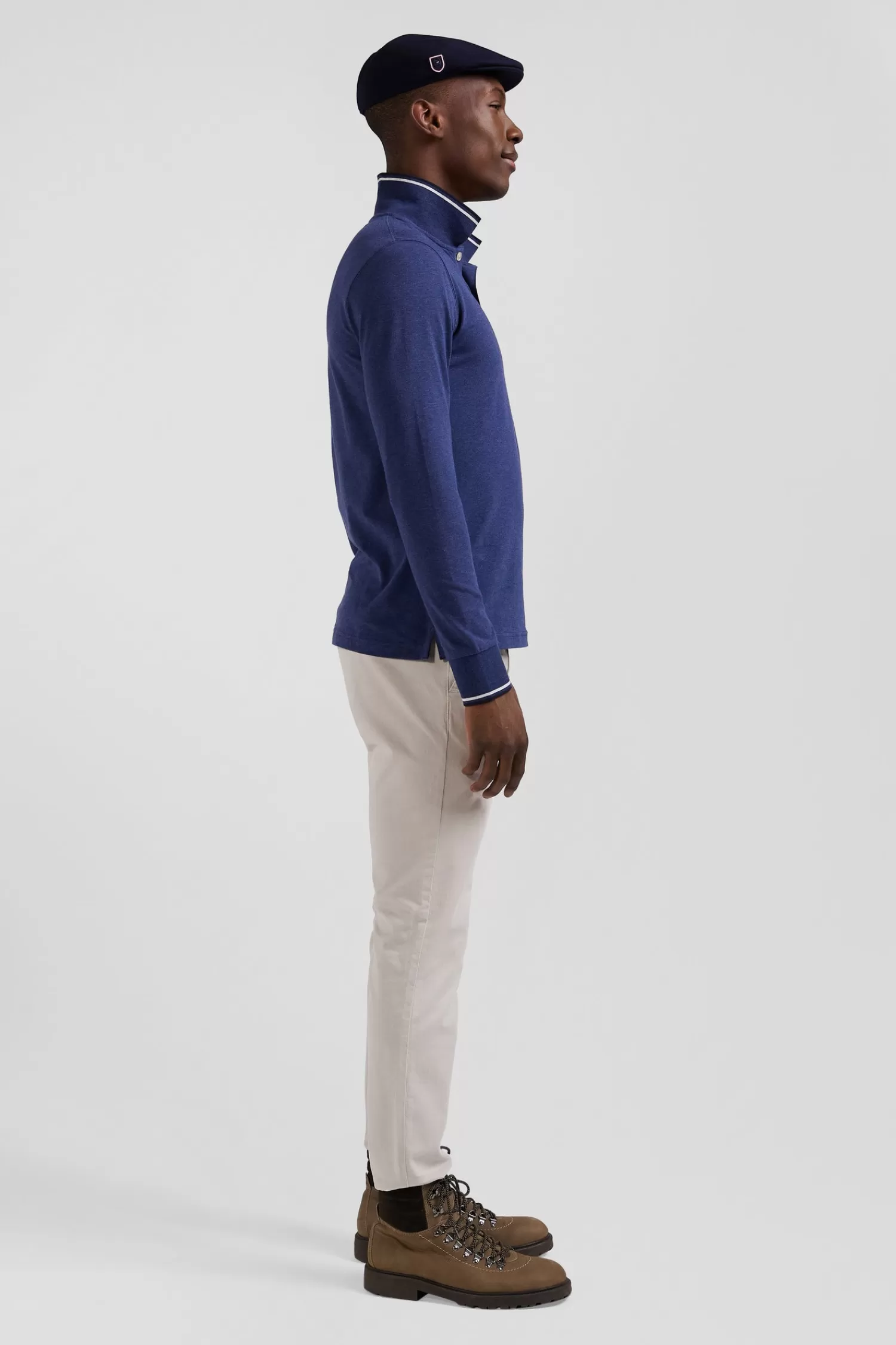 slim_dark_blue_longsleeved_stretch_cotton_polo_shirt_with_striped_finishes_4.webp Eden Park Slim dark blue long-sleeved stretch cotton polo shirt with striped finishes< Polos