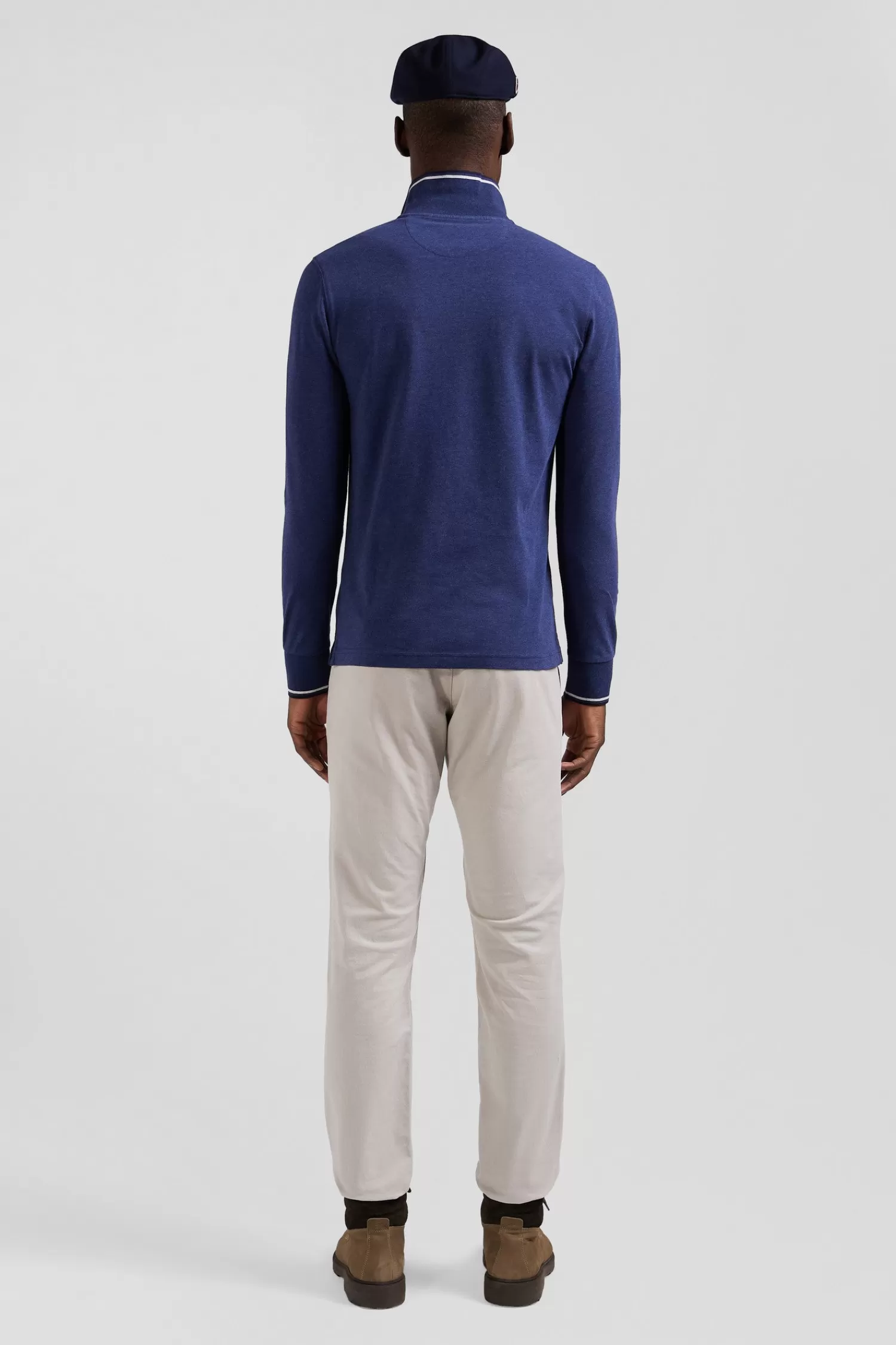 slim_dark_blue_longsleeved_stretch_cotton_polo_shirt_with_striped_finishes_5.webp Eden Park Slim dark blue long-sleeved stretch cotton polo shirt with striped finishes< Polos