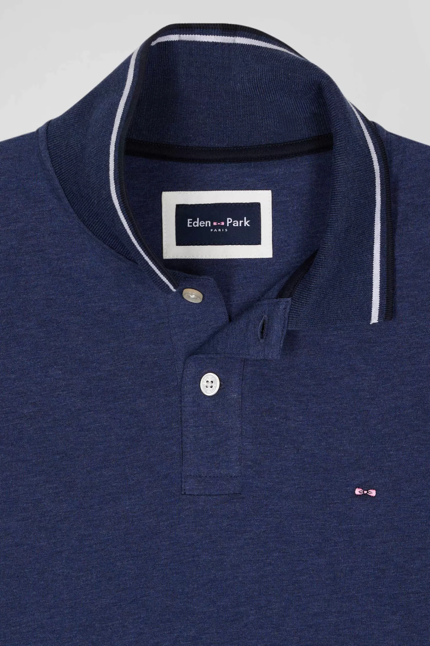 slim_dark_blue_longsleeved_stretch_cotton_polo_shirt_with_striped_finishes_6.webp Eden Park Slim dark blue long-sleeved stretch cotton polo shirt with striped finishes< Polos