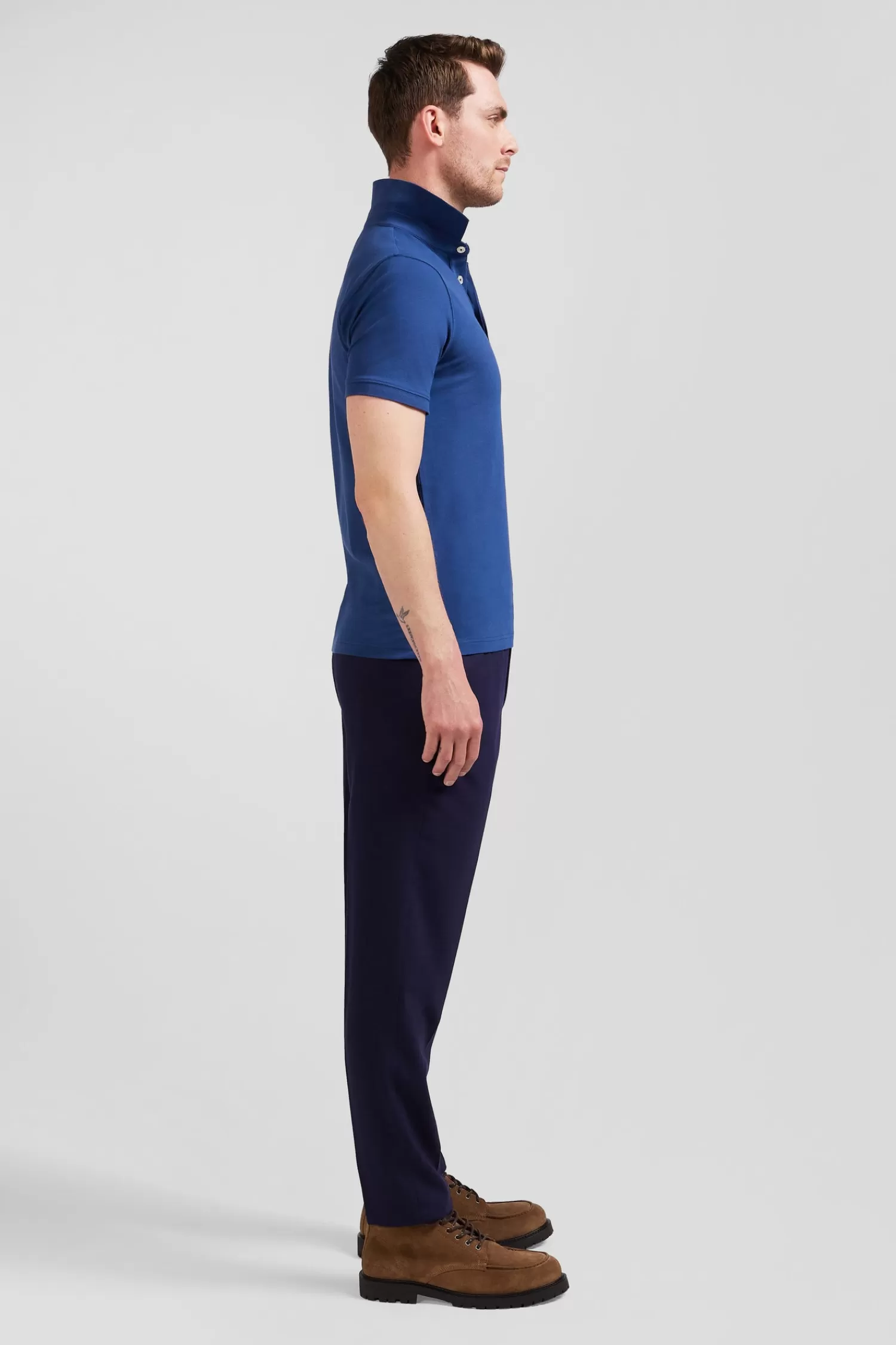 slim_dark_blue_shortsleeved_stretch_cotton_polo_shirt_4.webp Eden Park Slim dark blue short-sleeved stretch cotton polo shirt< Polos