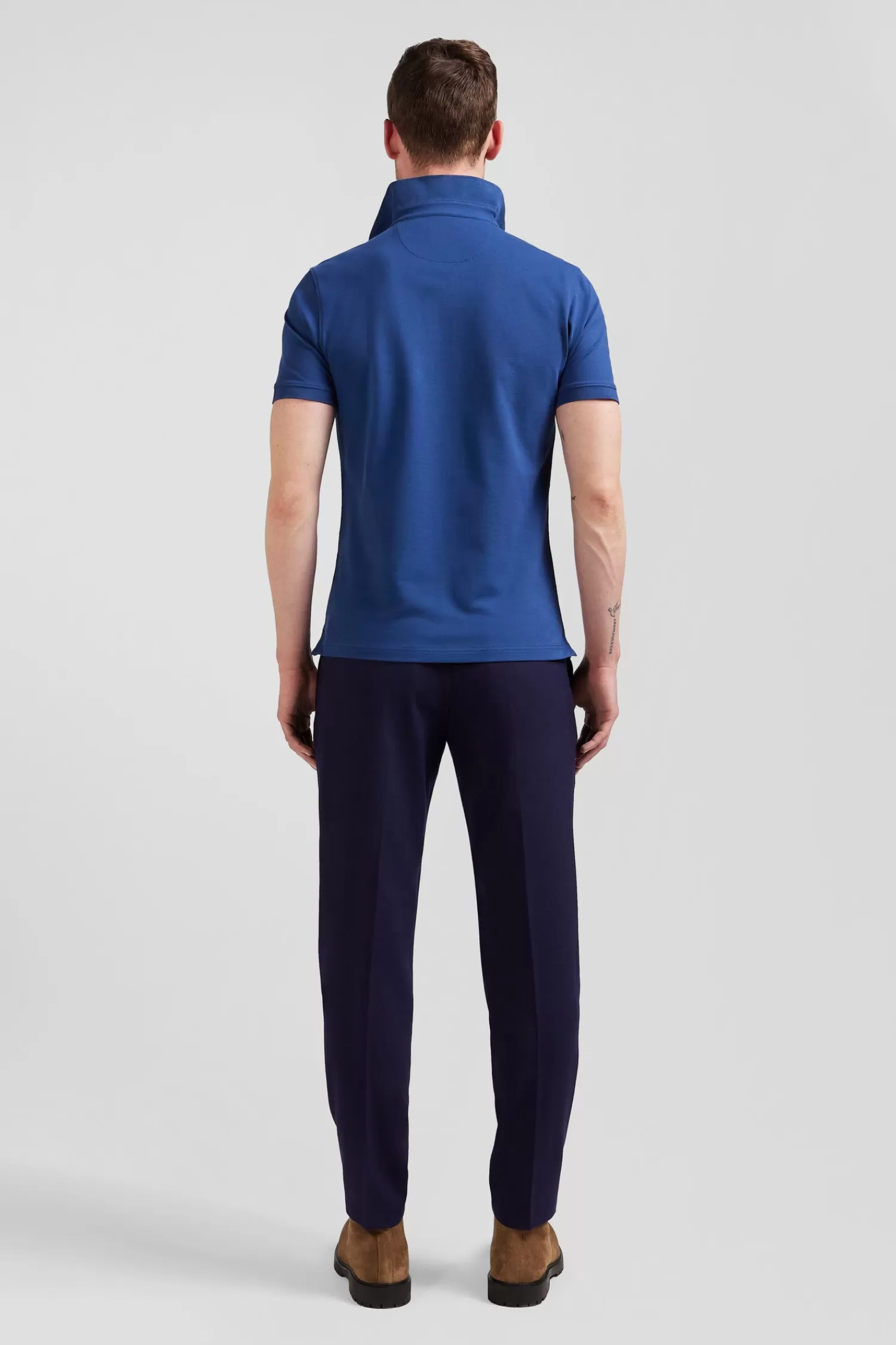 slim_dark_blue_shortsleeved_stretch_cotton_polo_shirt_5.webp Eden Park Slim dark blue short-sleeved stretch cotton polo shirt< Polos