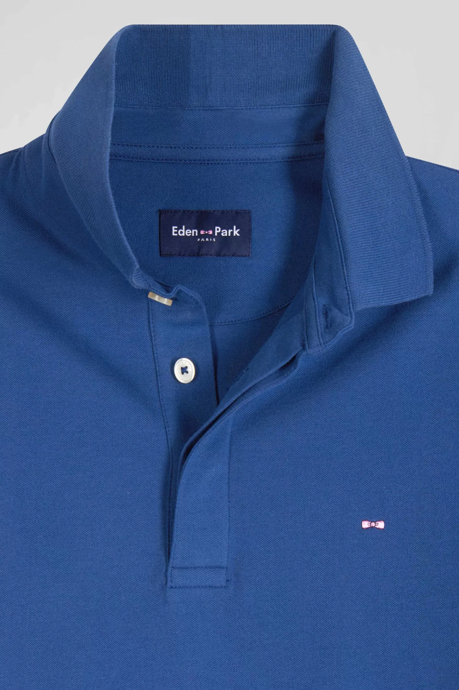 slim_dark_blue_shortsleeved_stretch_cotton_polo_shirt_6.webp Eden Park Slim dark blue short-sleeved stretch cotton polo shirt< Polos