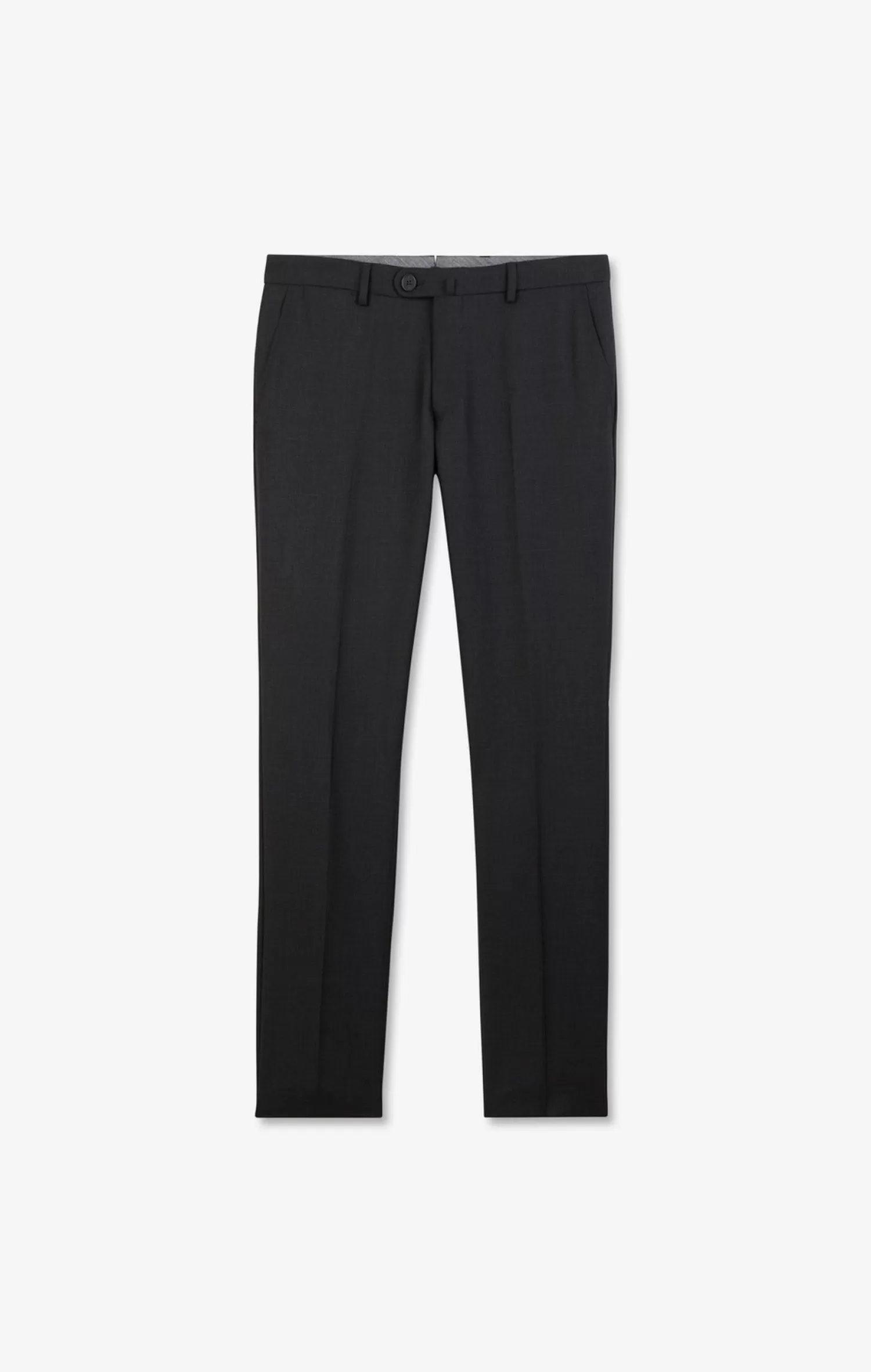 Eden Park Slim dark grey wool trousers with broken fold< Pants