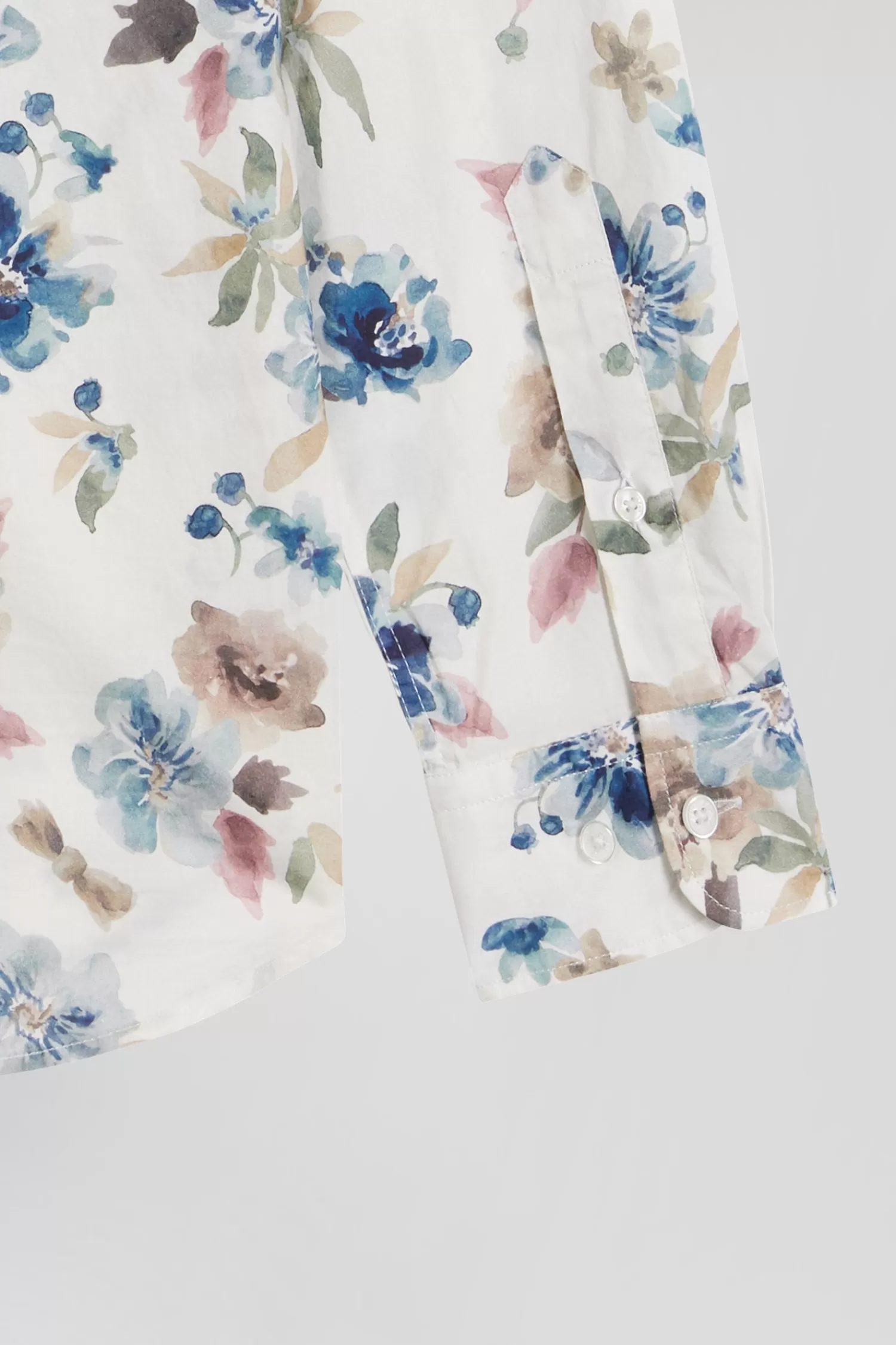 slim_ecru_floral_print_cotton_shirt_7.webp Eden Park Slim ecru floral print cotton shirt< Shirts