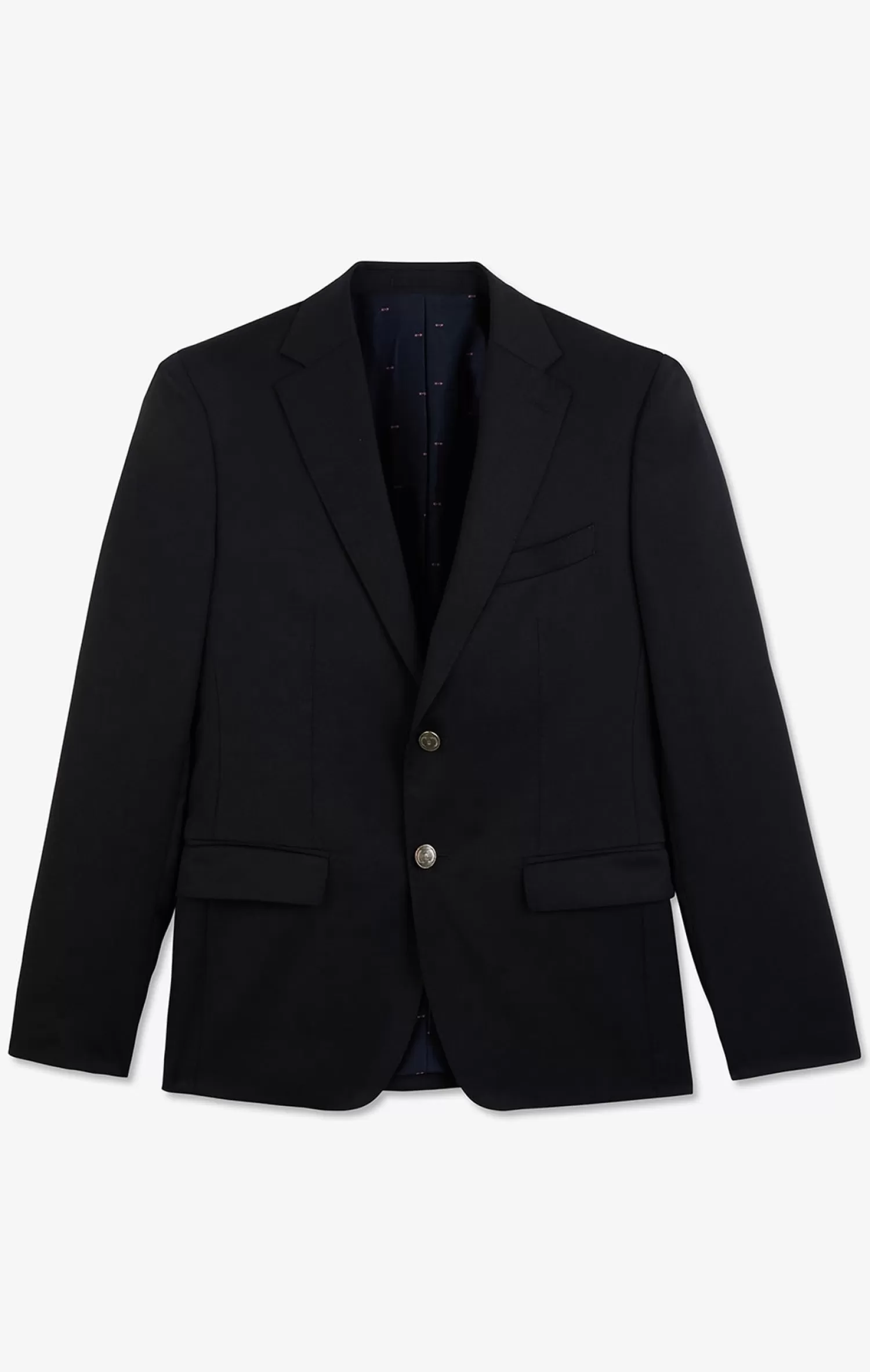 Eden Park Slim fit navy blue 100% wool blazer< Jackets And Suits